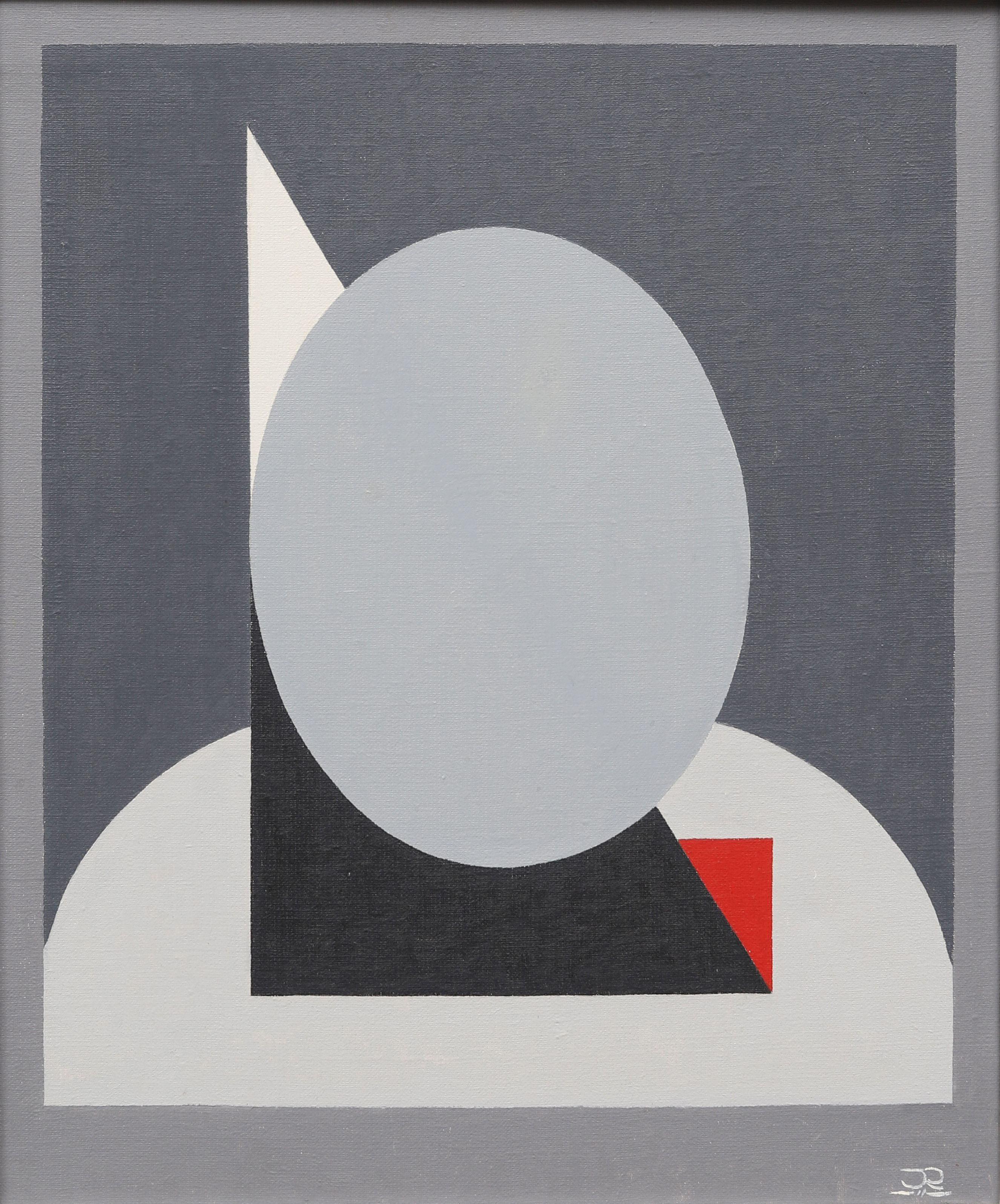 JÖRGEN RANDRUP (1922-1996). Konkret komposition, olja på duk, signerad.