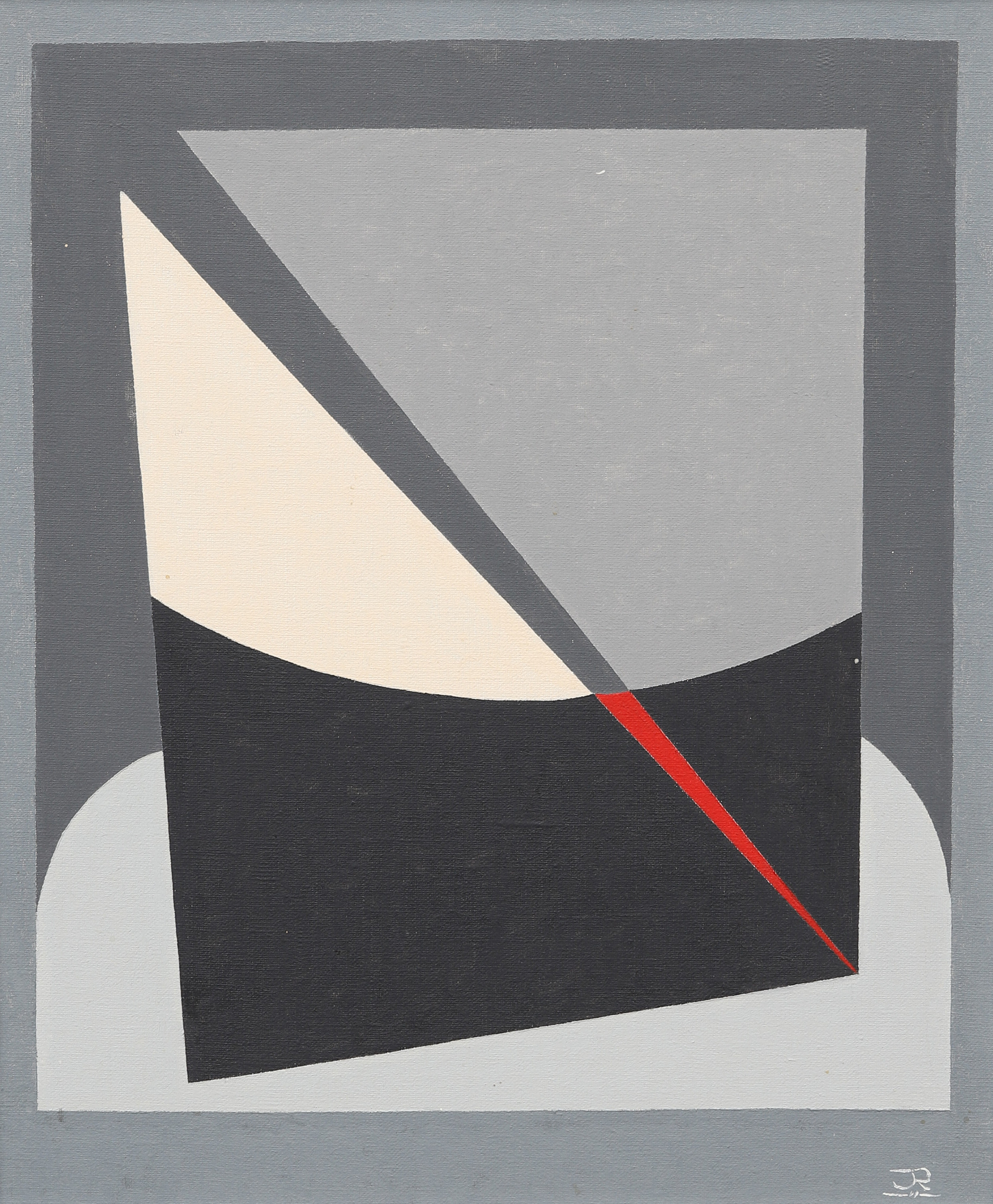 JÖRGEN RANDRUP (1922-1996). Konkret komposition, olja på duk, signerad.