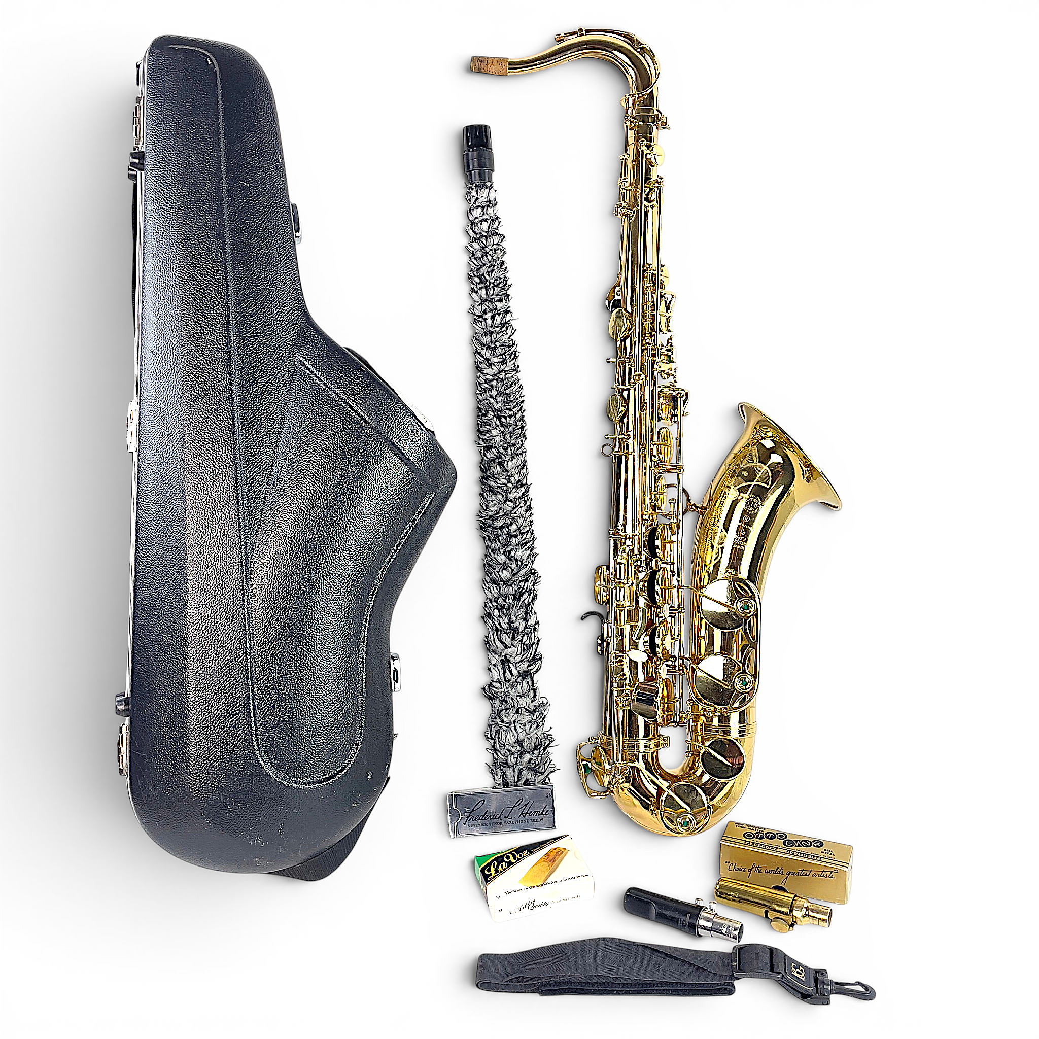 H SELMER. Tenorsaxofon, Super action 80, 1987, guldlackerad mässing.
