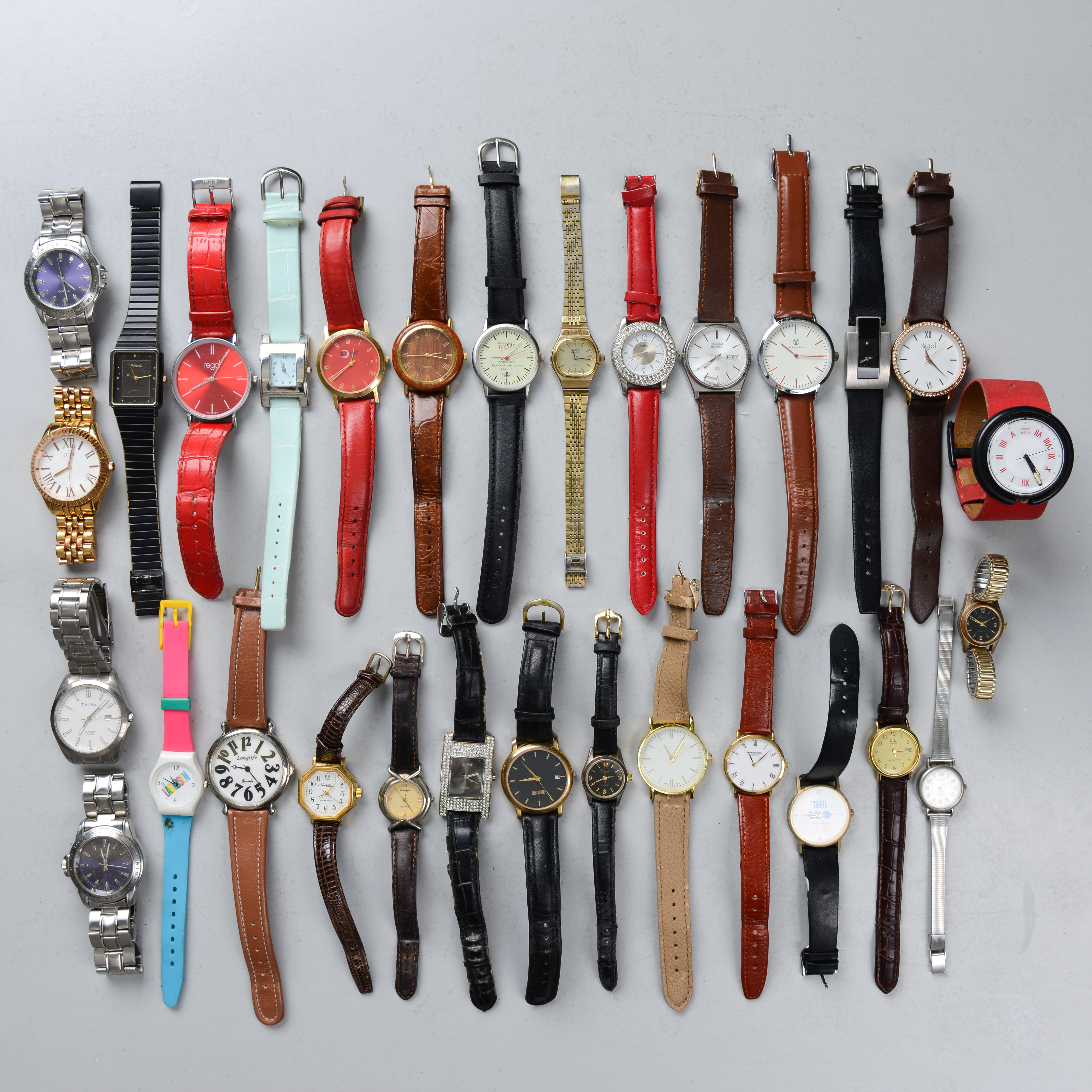 PARTI ARMBANDSUR, 30 st, quartz, Raymond Weil, Swatch POP, Sveriges Järnvägsmuseum Gävle, Seiko, Moretime.