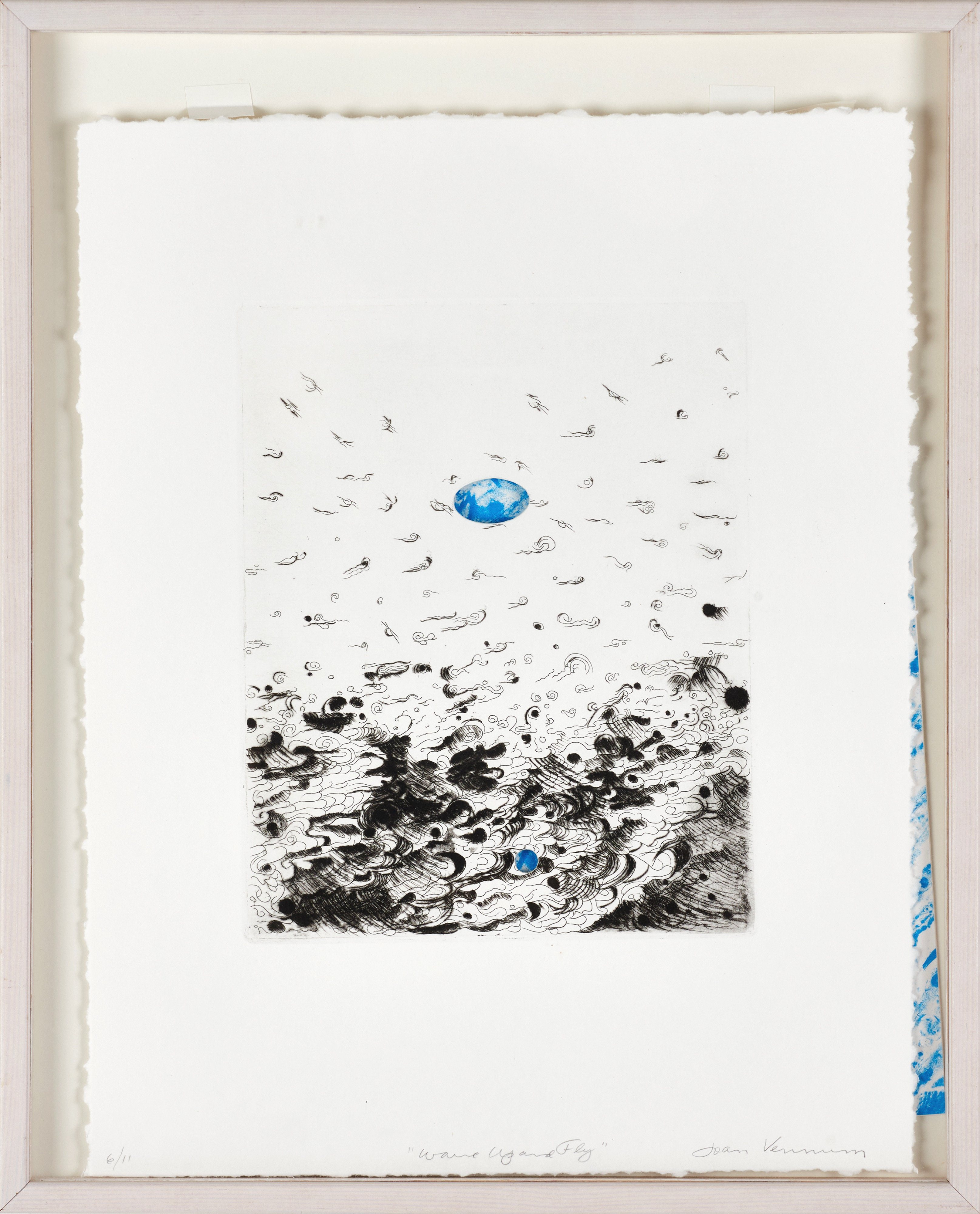 JOAN VENNUM (USA, 1930-2021). "Wave up and fly", signerad, numrerad 6/11, etsning och serigrafi.