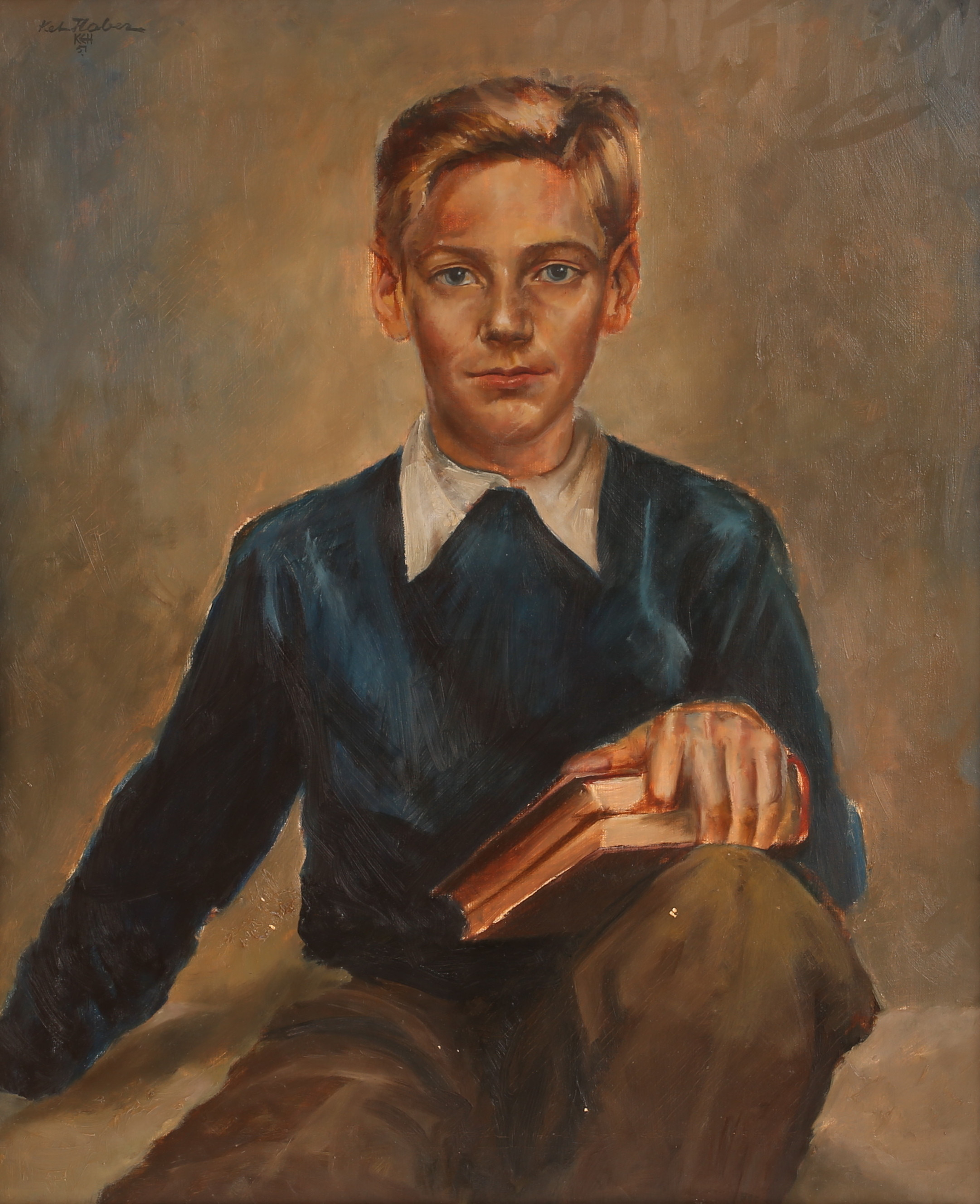 KEH HABER. Olja på duk, signerad.