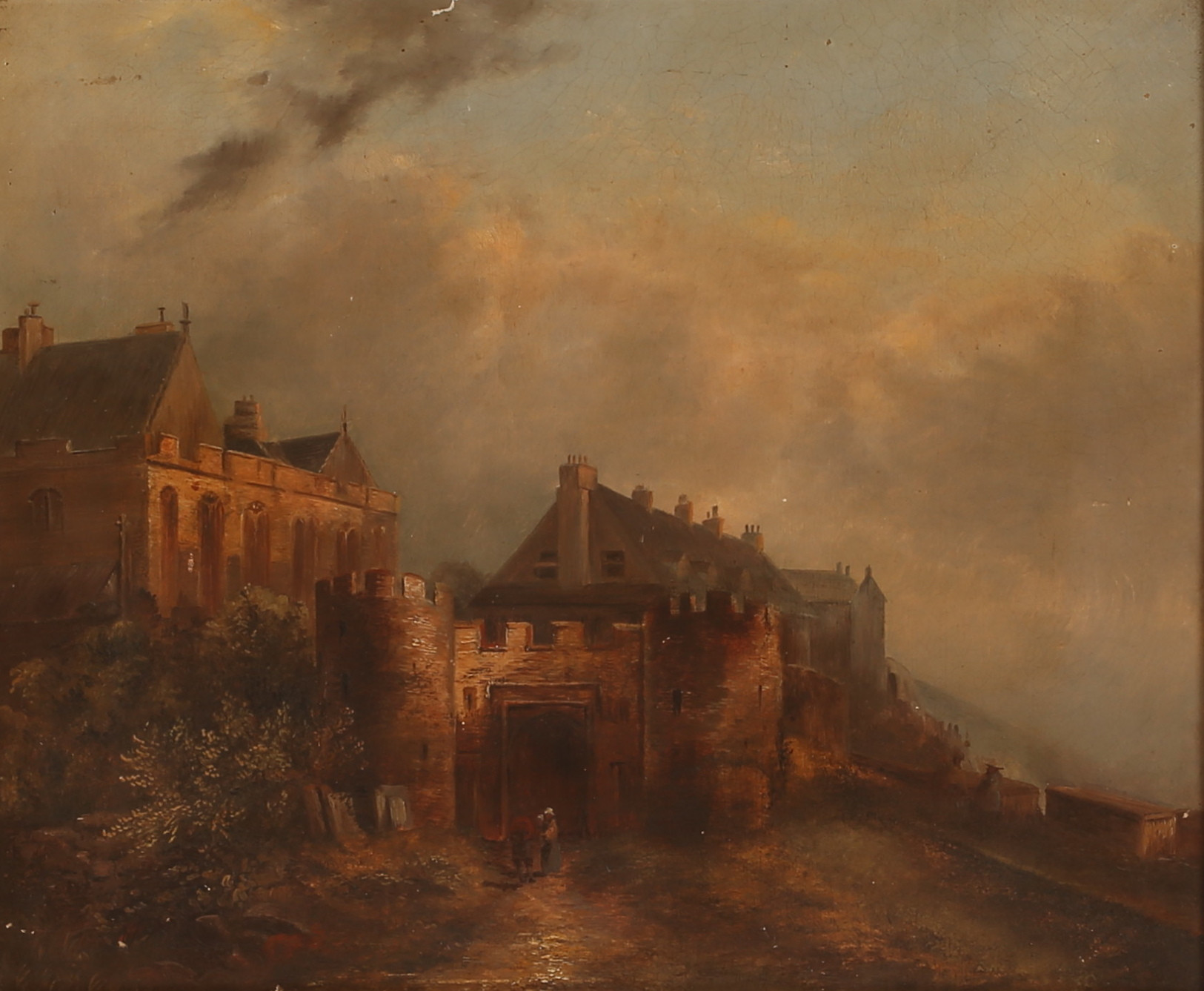 OKÄND KONSTNÄR, "Stirling castle", olja på duk, 1800-tal.