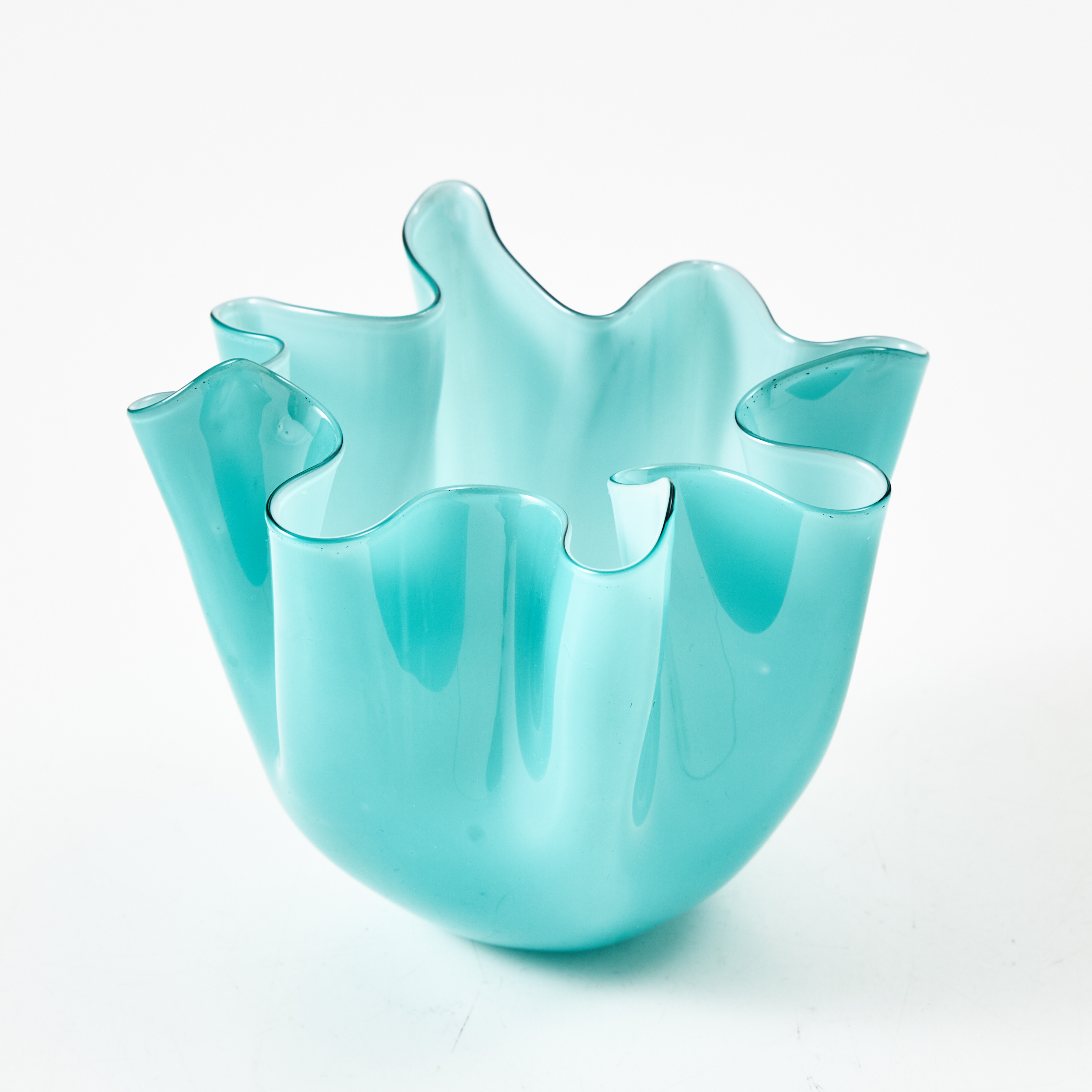 NÄSDUKSVAS, glas, Venini, Murano, etsad märkning.