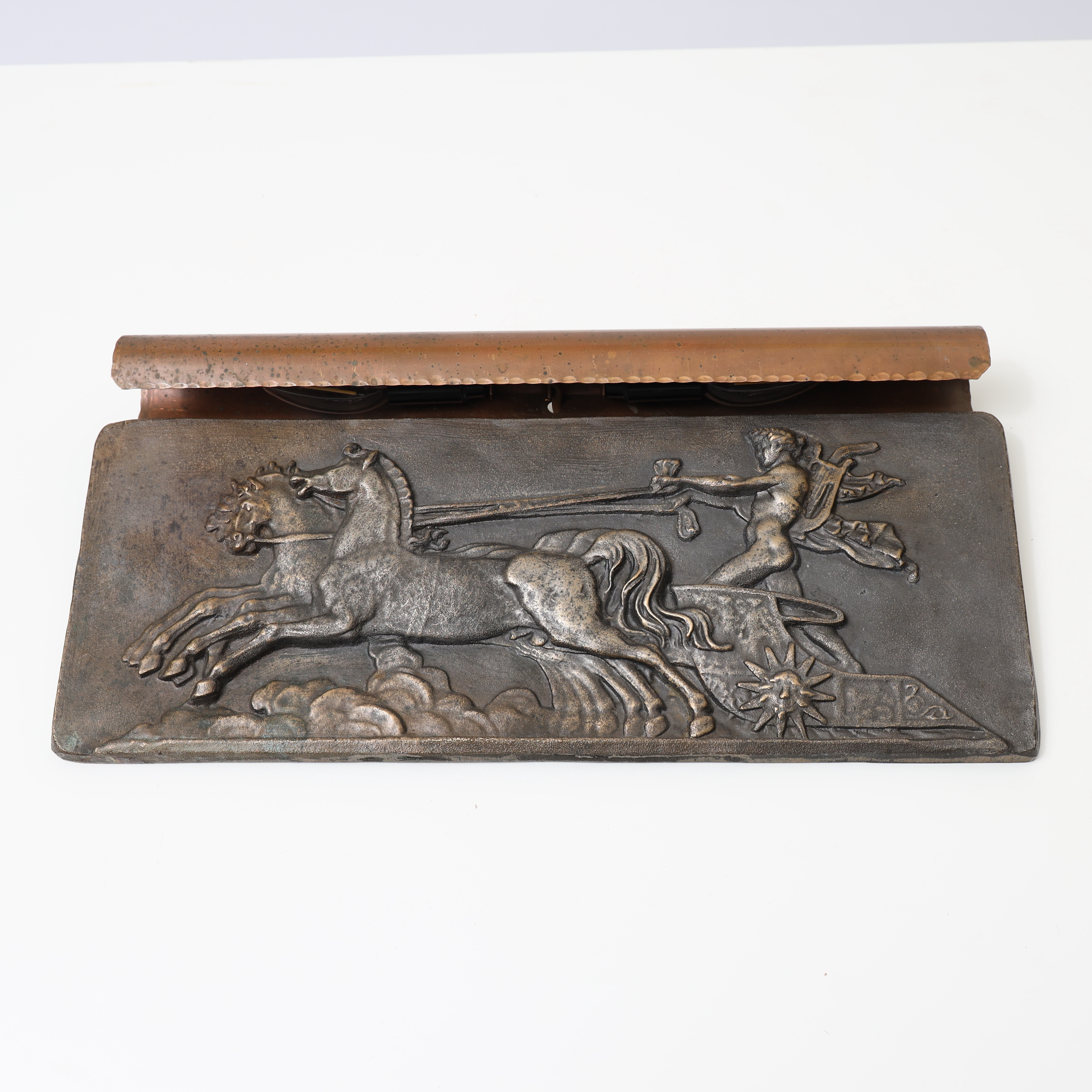 VÄGGLAMPA, 1930-1940-tal, Swedish grace, brons.