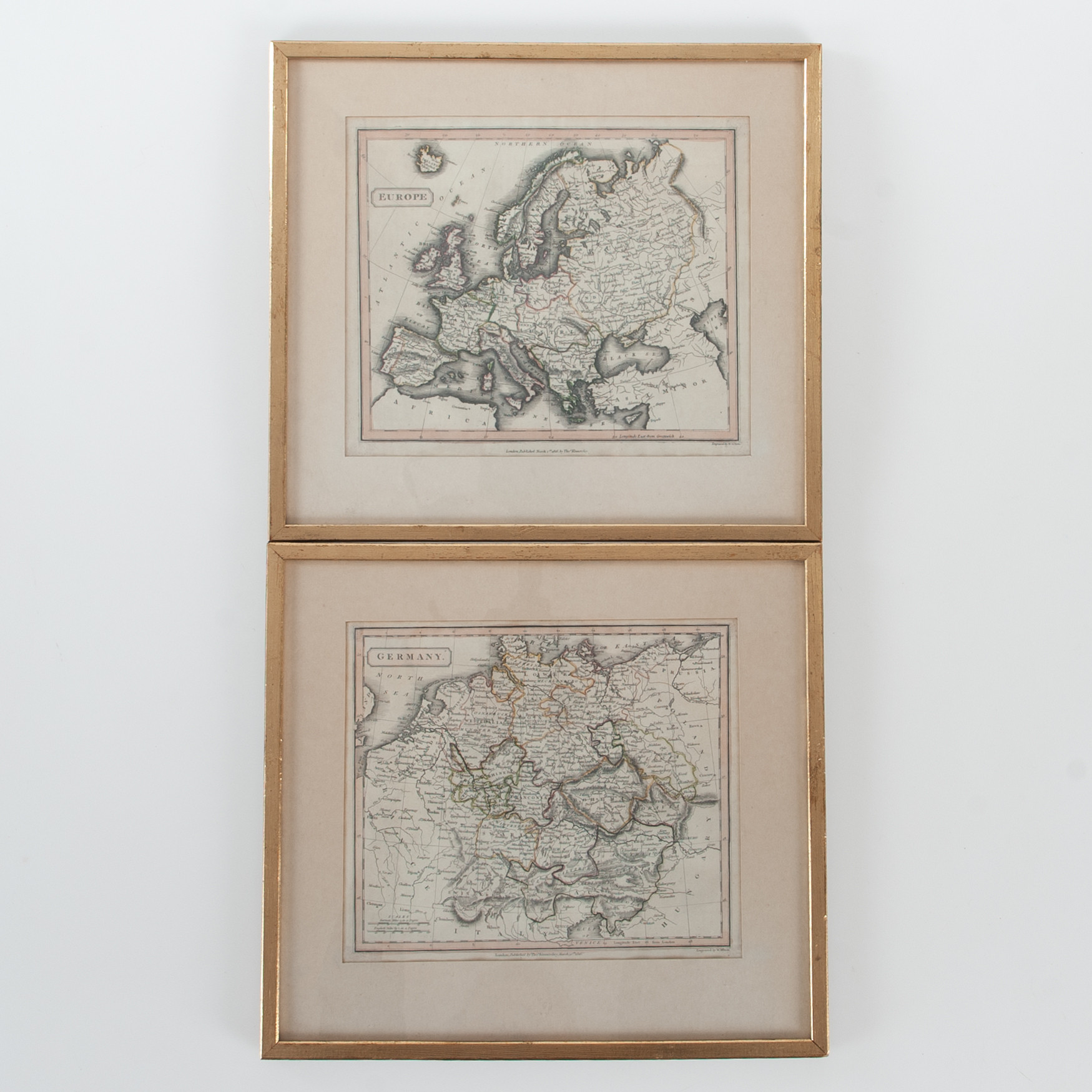 KOPPARSTICK KARTOR EUROPE GERMANY 1816.