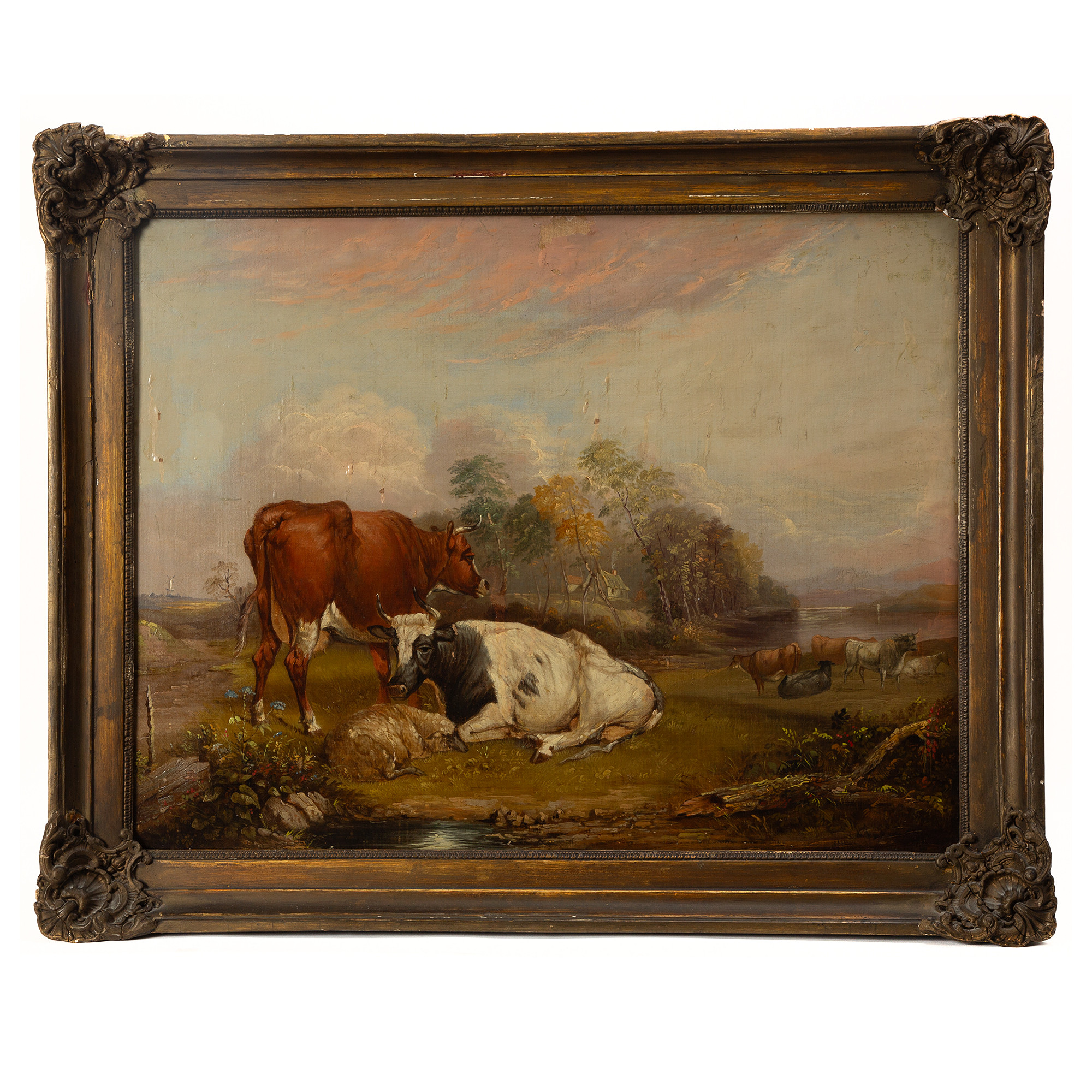 OKÄND KONSTNÄR. Olja på duk, 1800-tal.