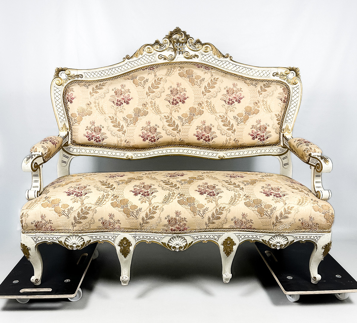 SOFFA & KARMSTOLAR, 3 delar, rokokostil, 18/1900-tal.