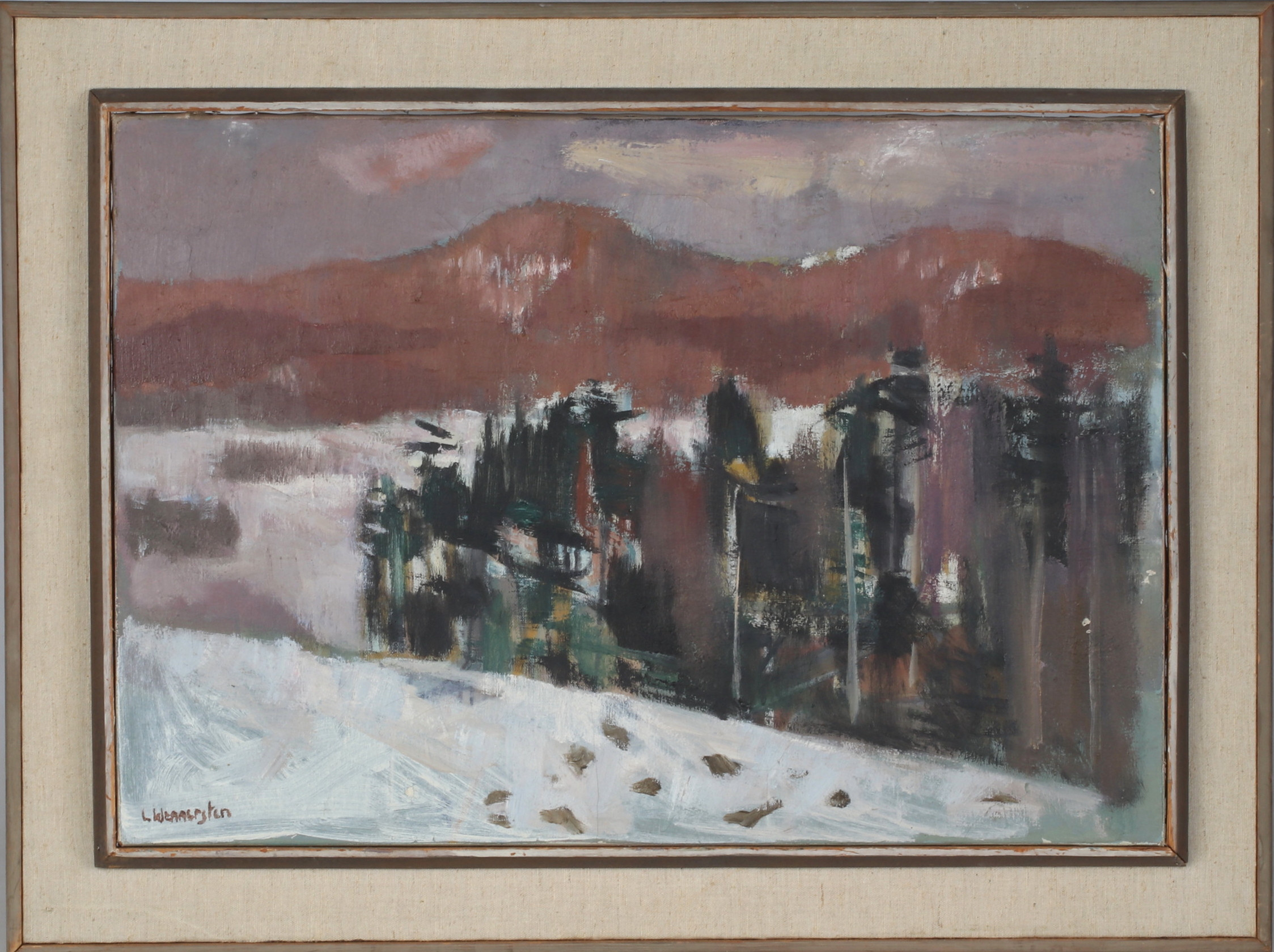 LENNART WENNERSTEN. "Landskap från Stöde", olja på duk, signerad.