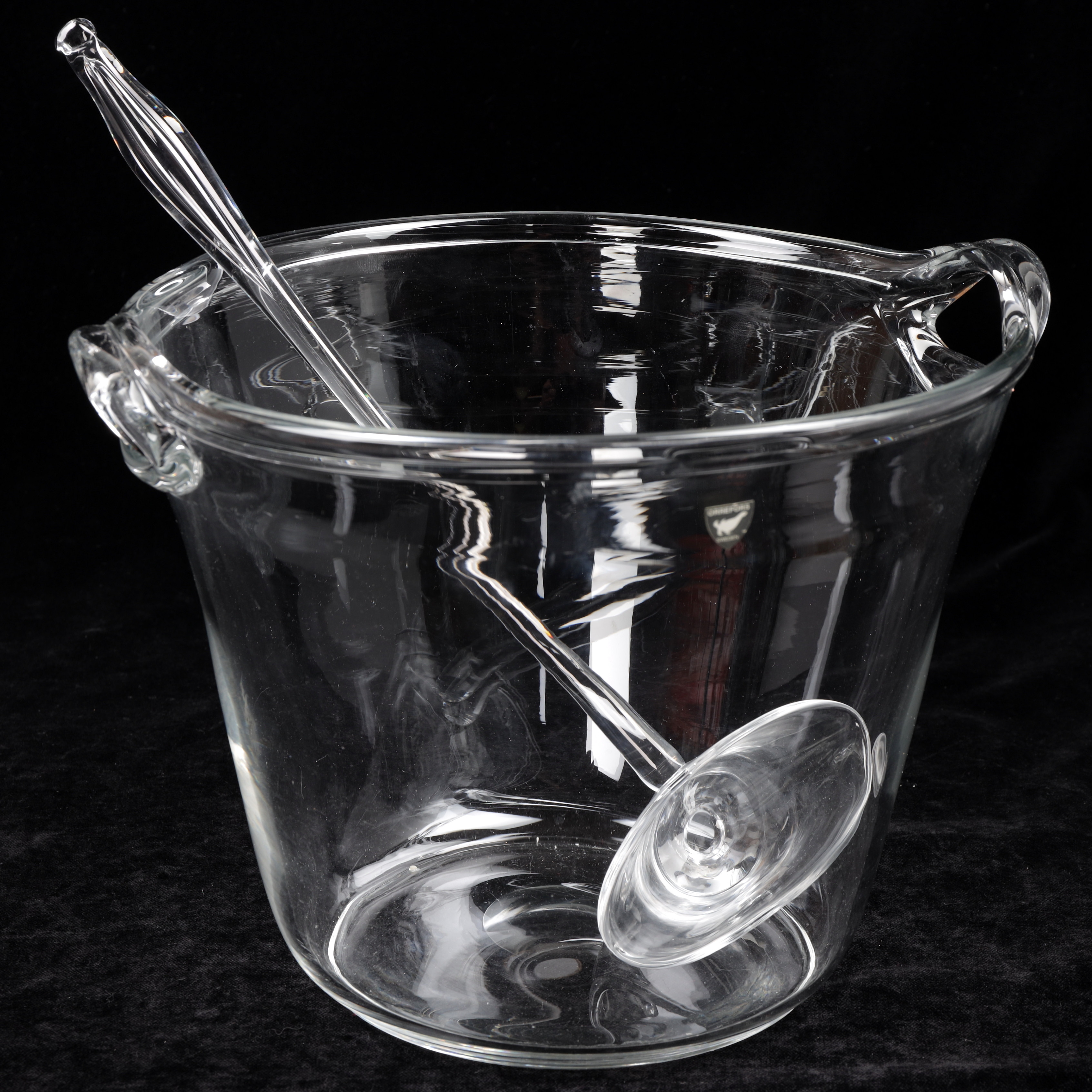 BÅLSKÅL med SLEV, glas, Orrefors.