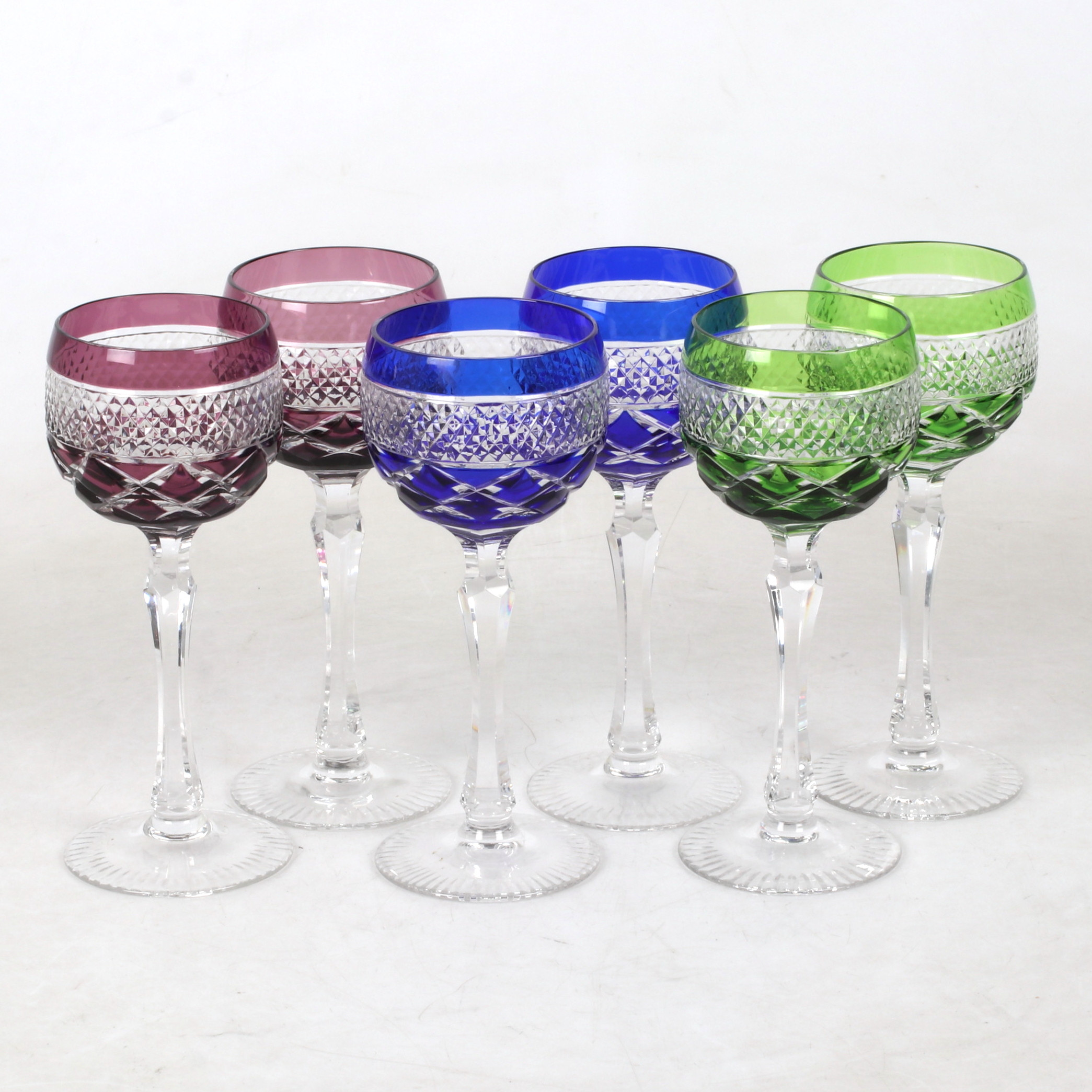 VINGLAS, 6 st, Böhmiska, 1900-tal.