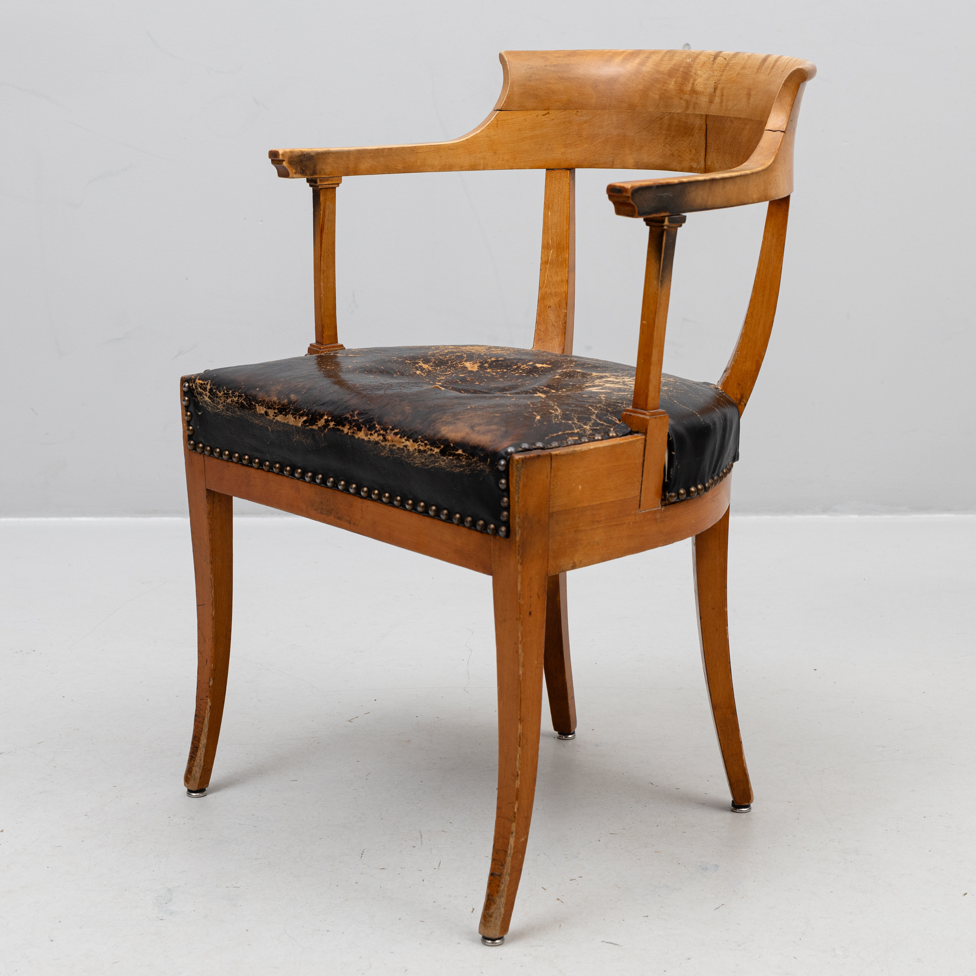 SKRIVBORDSSTOL, björk, Empire, 1800-tal.