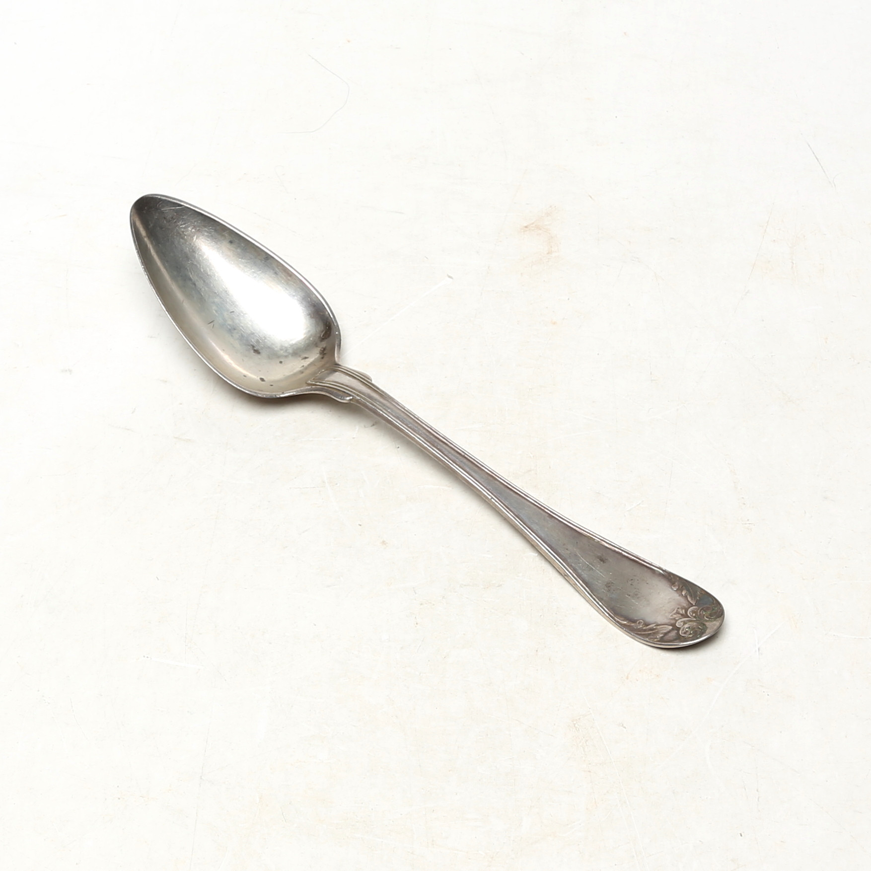 MATSKED, silver, sannolikt Zethelius, Stockholm, antik, årsbokstav U3.