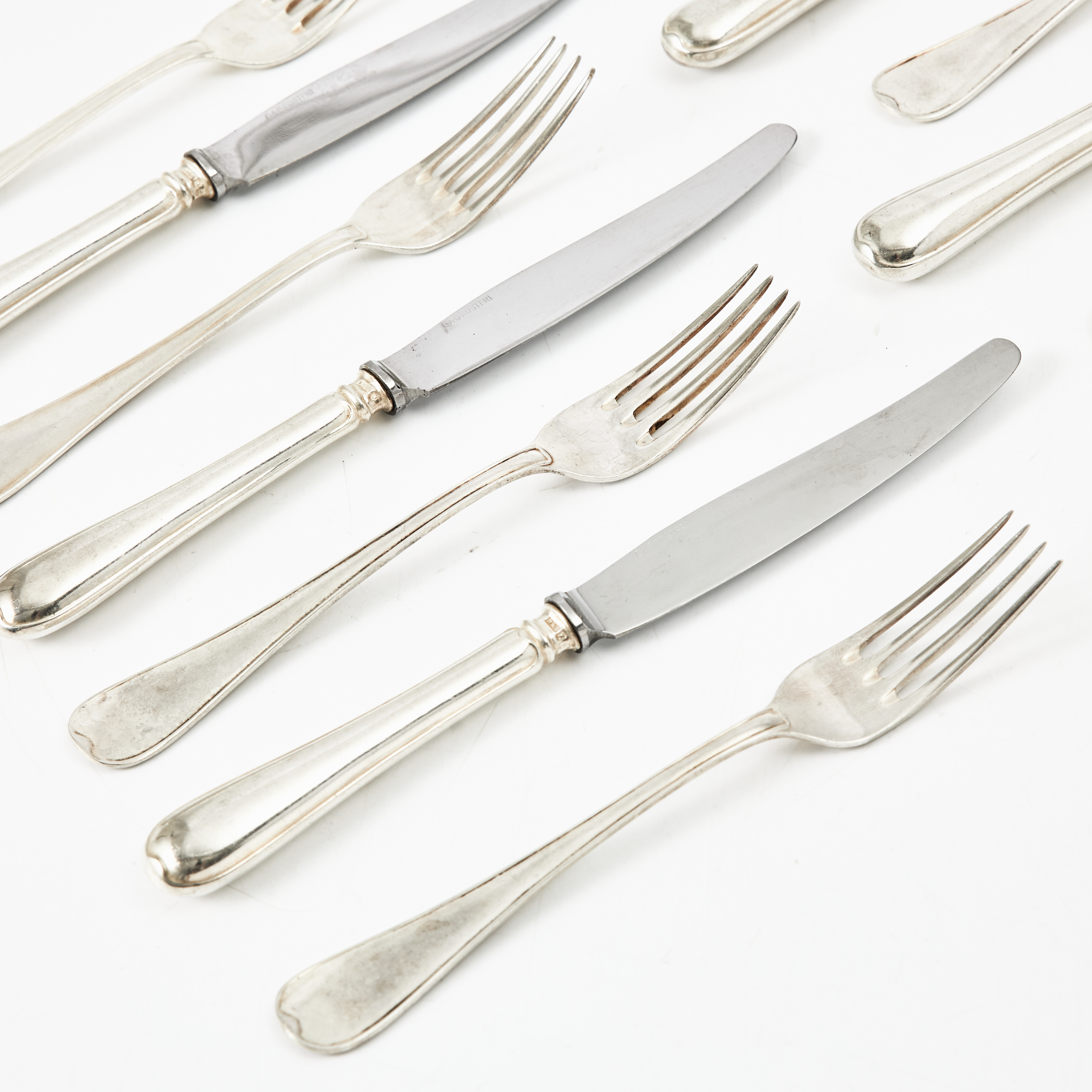 SMÖRGÅSBESTICK, 18 dlr., silver, modell Svenska rund.