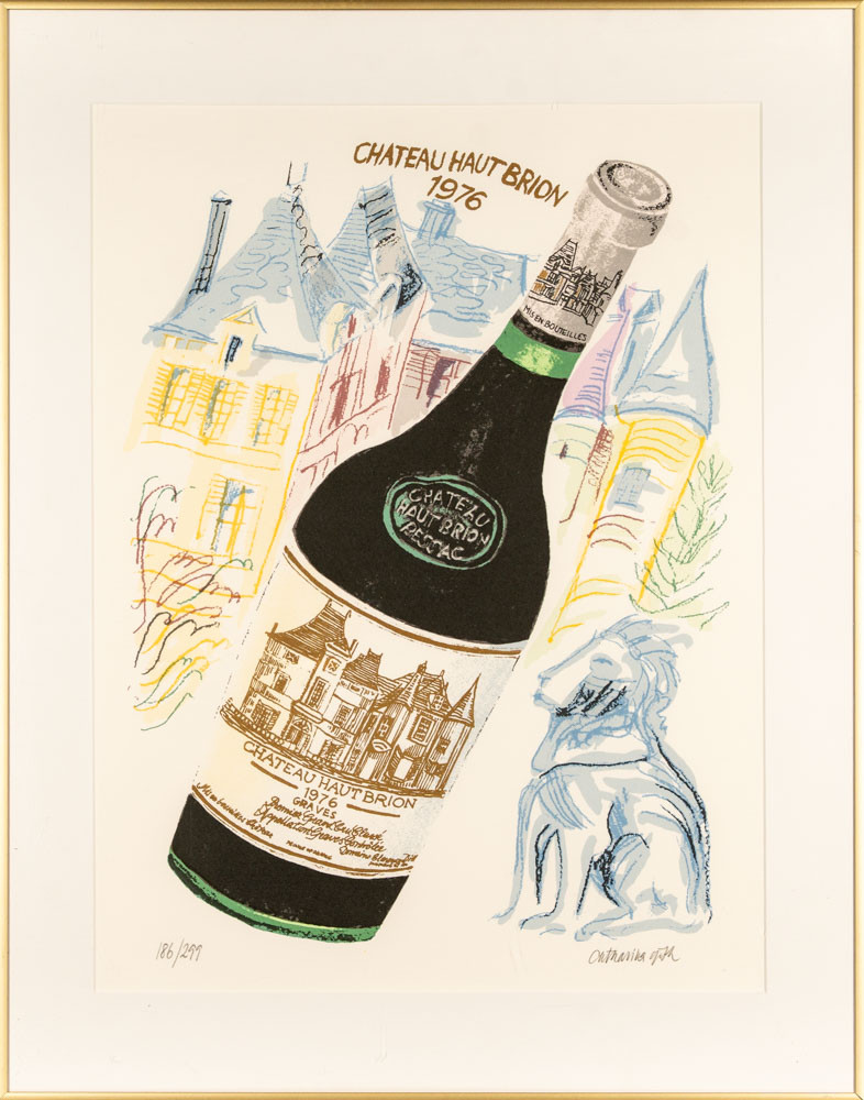 CATHARINA GÖTH. Färglitografi, Chateau Haut BRION 1976, Signerad & numrerad 186/299.