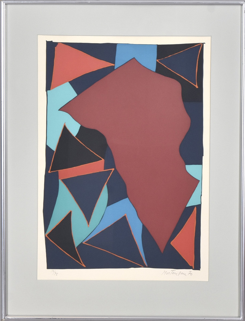 RICHARD MORTENSEN. Färglitografi, komposition, ur HOMÈRE L'ODYSSÈE.