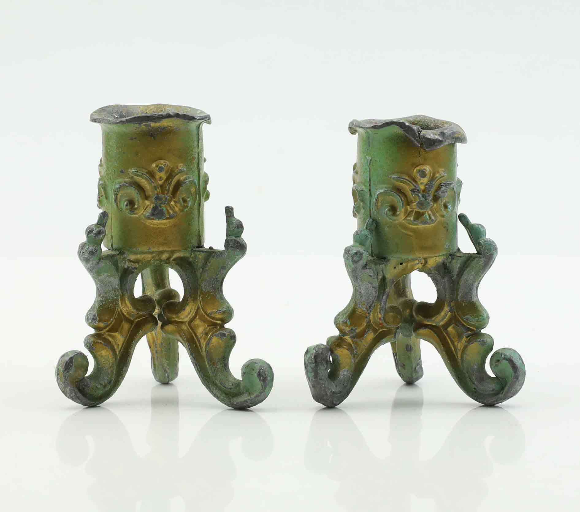 LJUSSTAKAR, ett par, tenn, Jugend, 18/1900-tal.