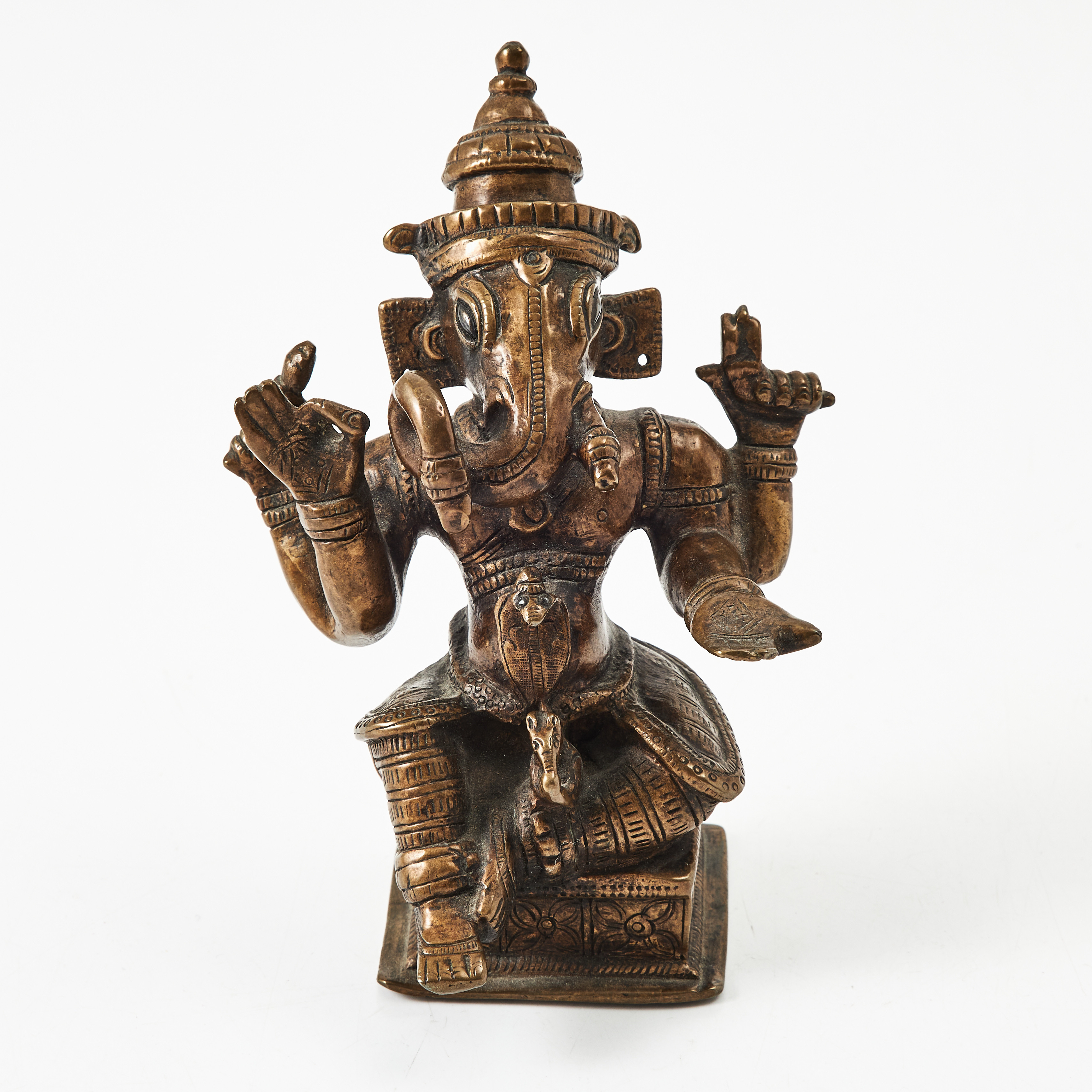 SKULPTUR, Ganesha, brons, 1800-tal, Indien.