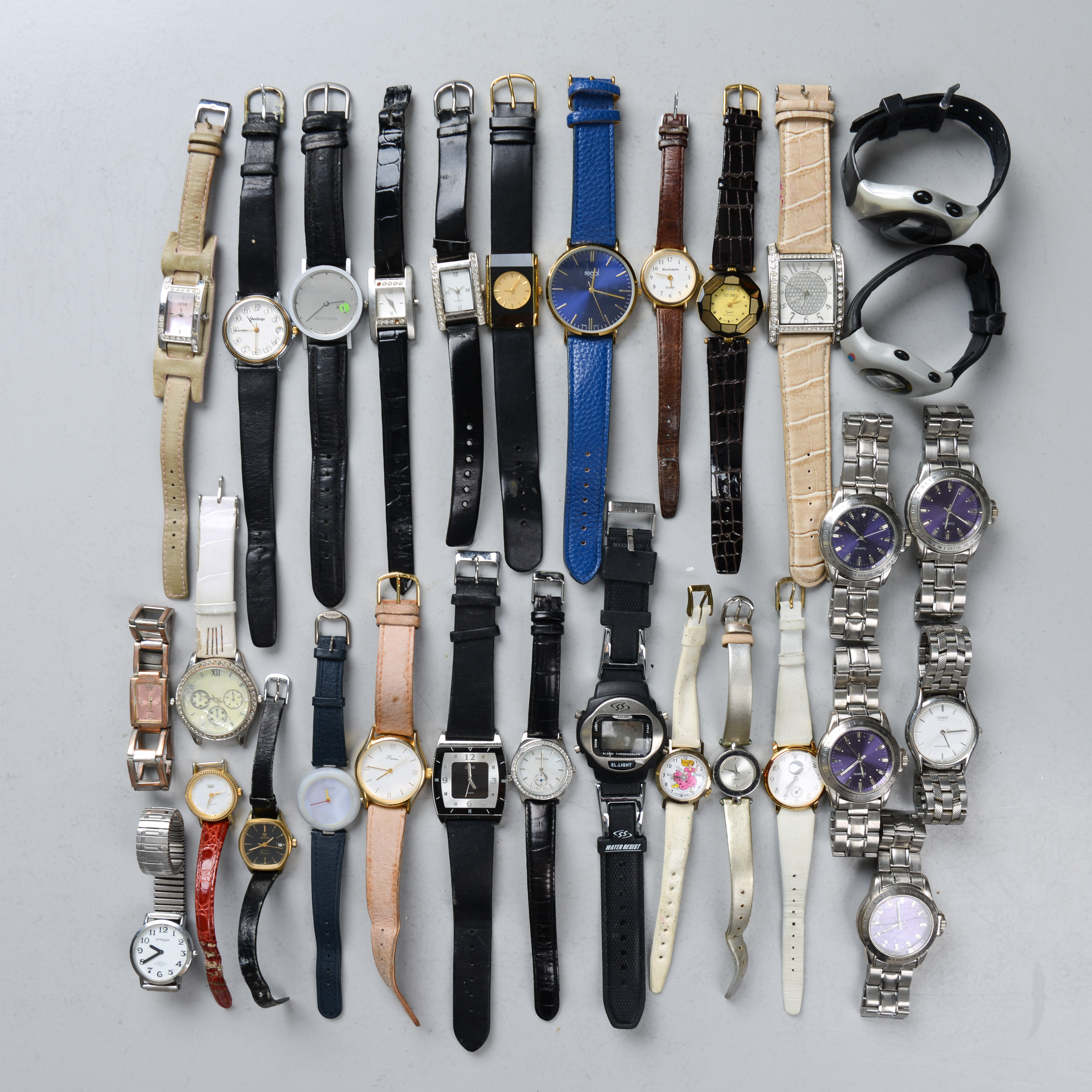 PARTI ARMBANDSUR, 30 st, quartz, bland annat Tissot, Moretime, Cindy, Casio, Premia, Nivada.