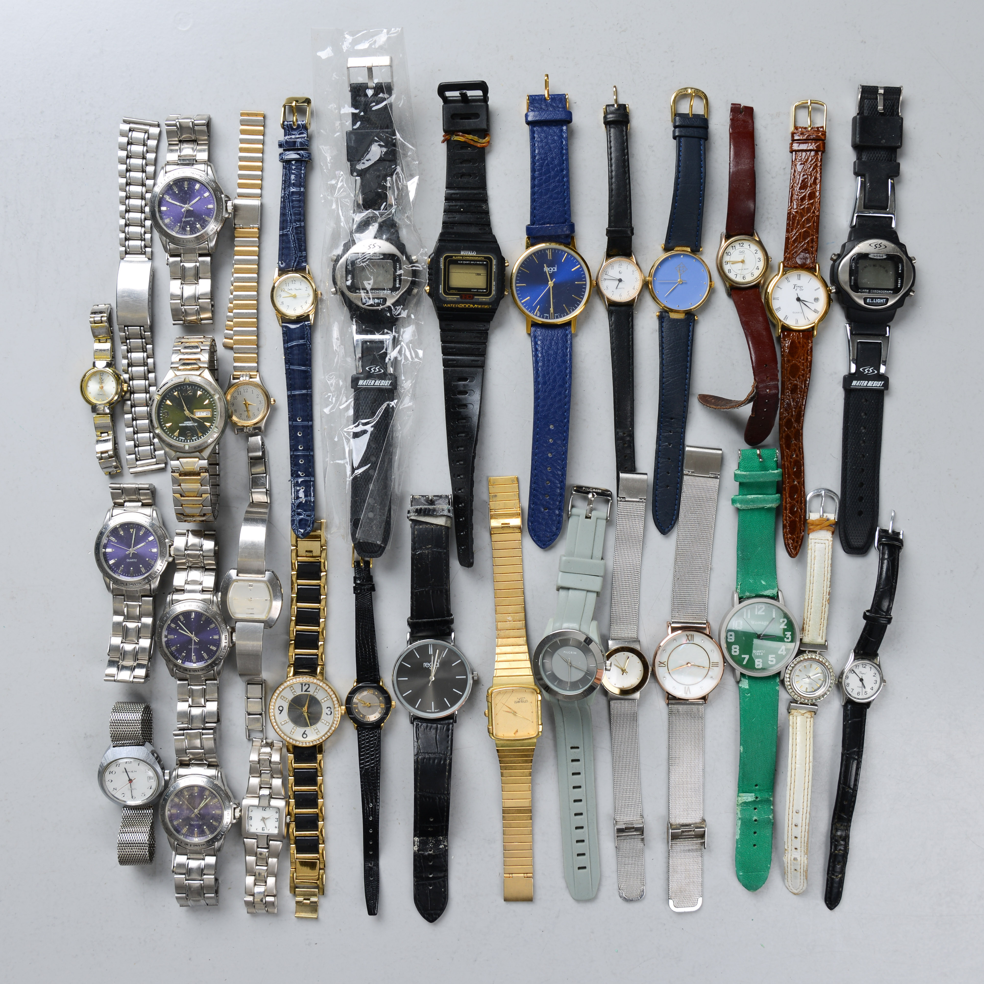 PARTI ARMBANDSUR, 30 st, quartz, bland annat Carla Faustini, Bufalo, Pilgrim, Cityquartz, Regal.