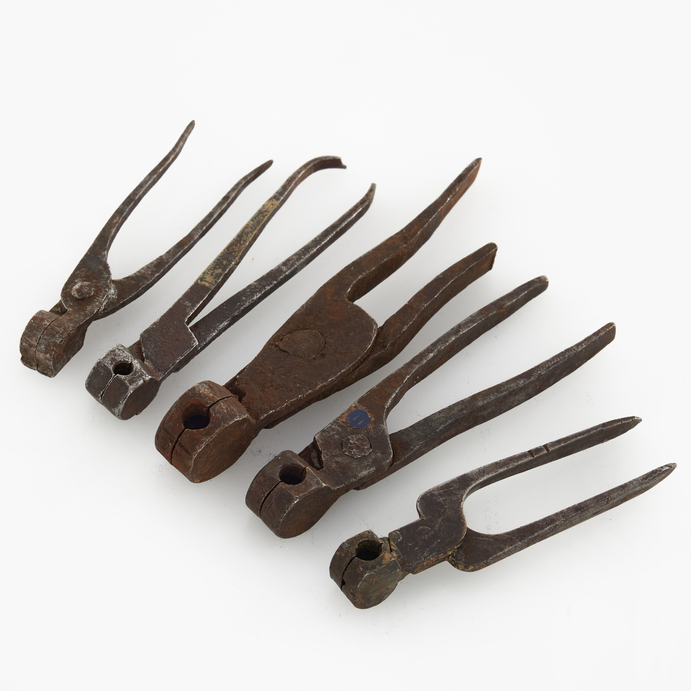 KULTÄNGER, 5 st, 1800-tal, för rundkula.