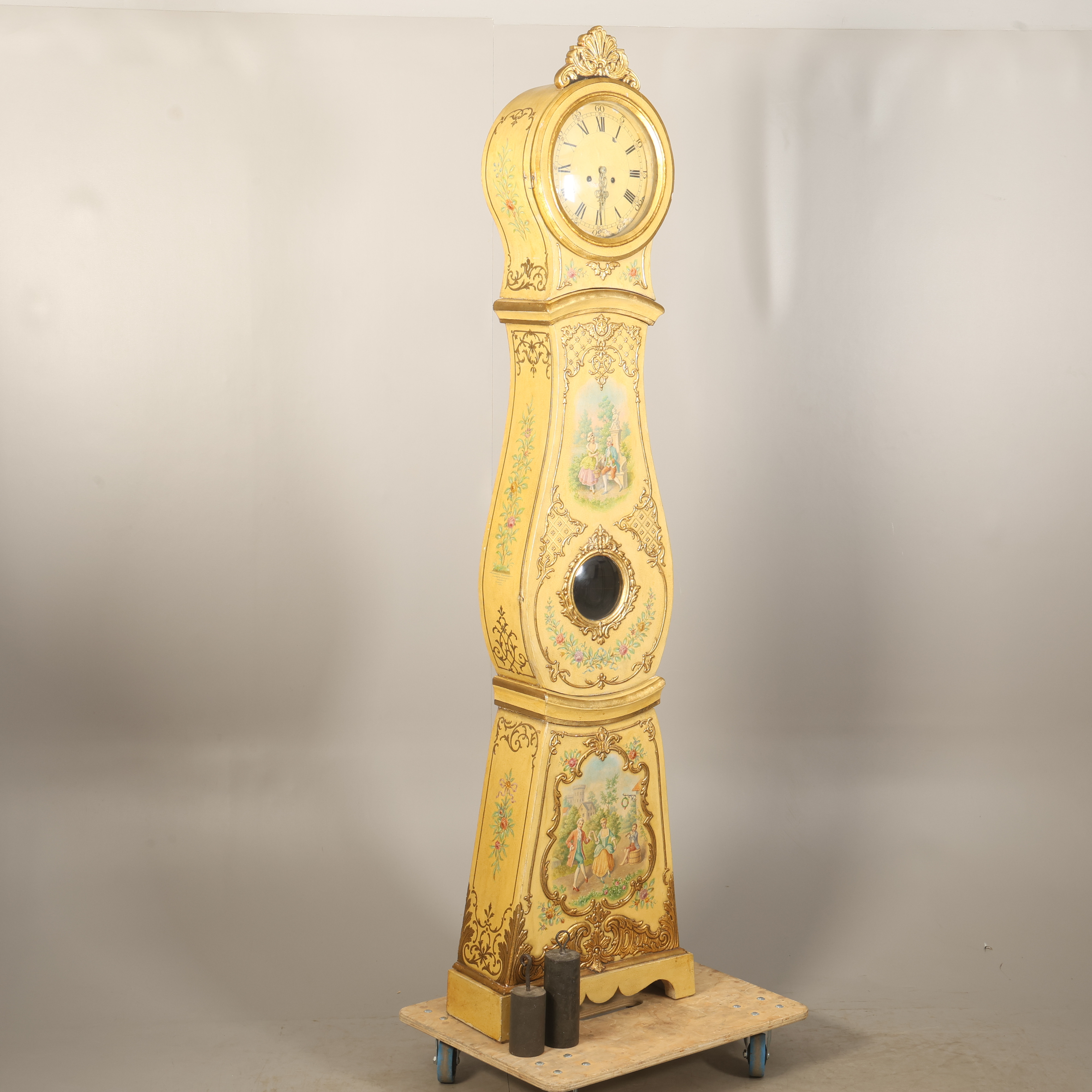 GOLVUR, rokoko stil, originalmålning, 17/1800-tal.