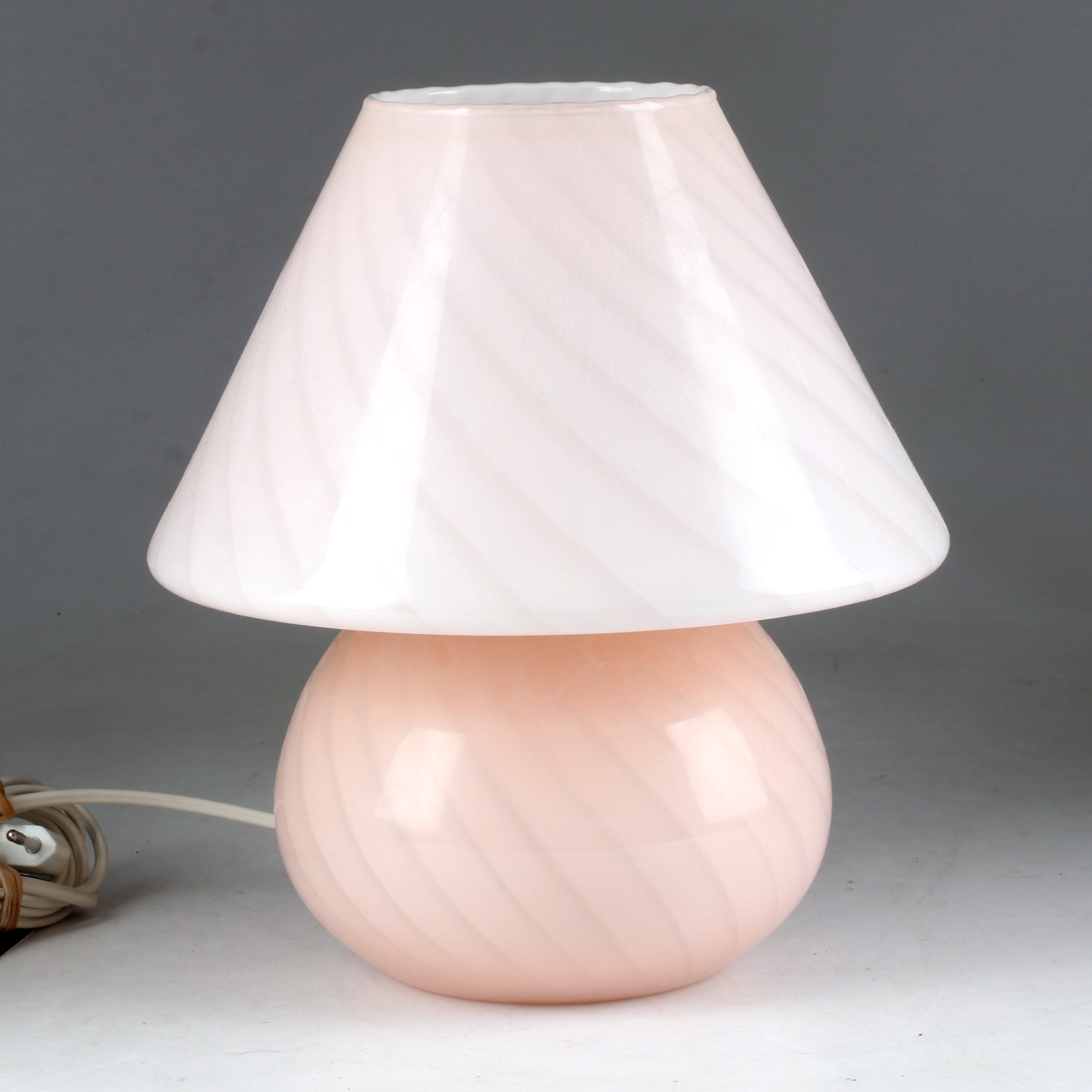 BORDSLAMPA, glas, Murano, "Swirl", Italien, 1900-tal.