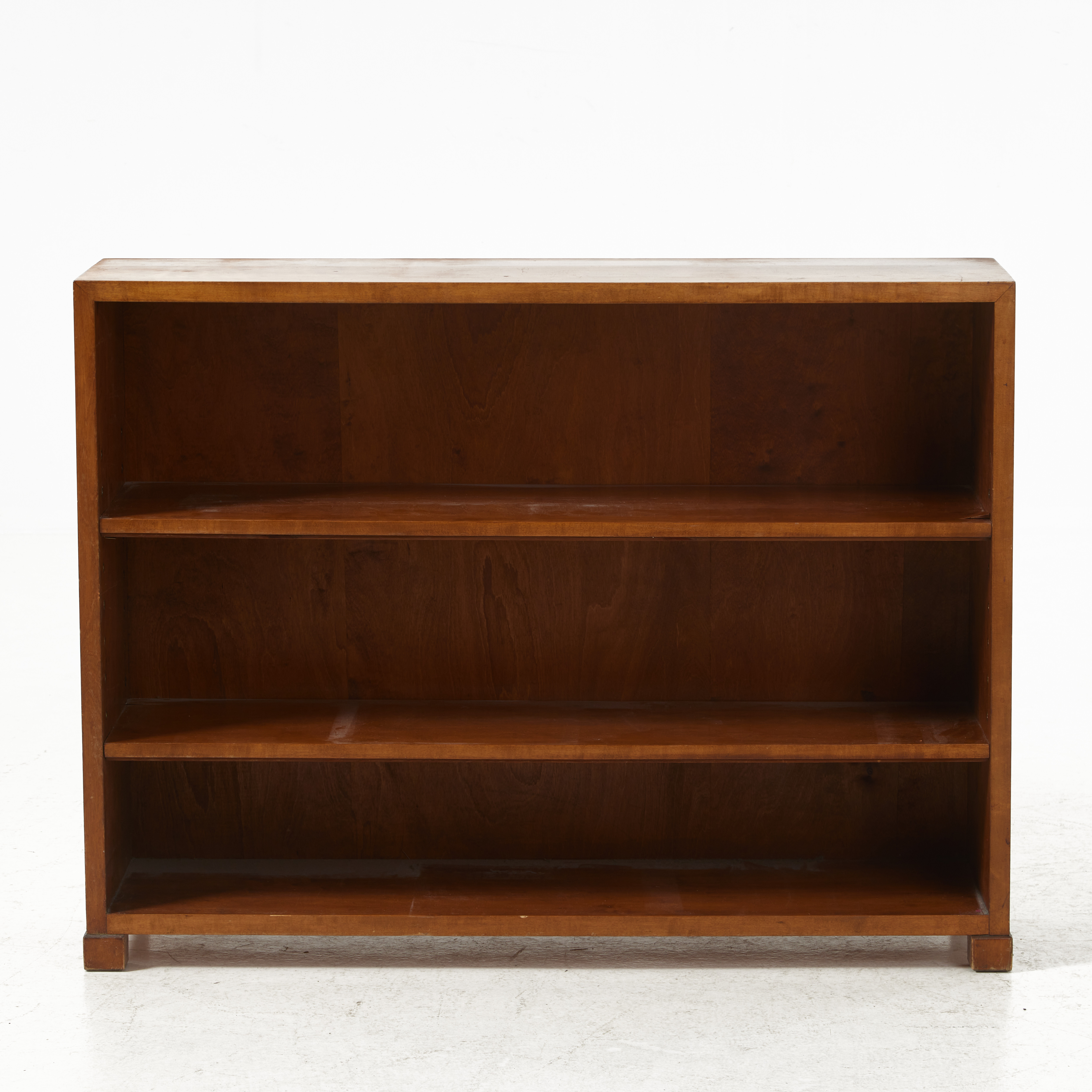 BOKHYLLA, 1940-tal, bonad björk, flyttbara hyllplan.