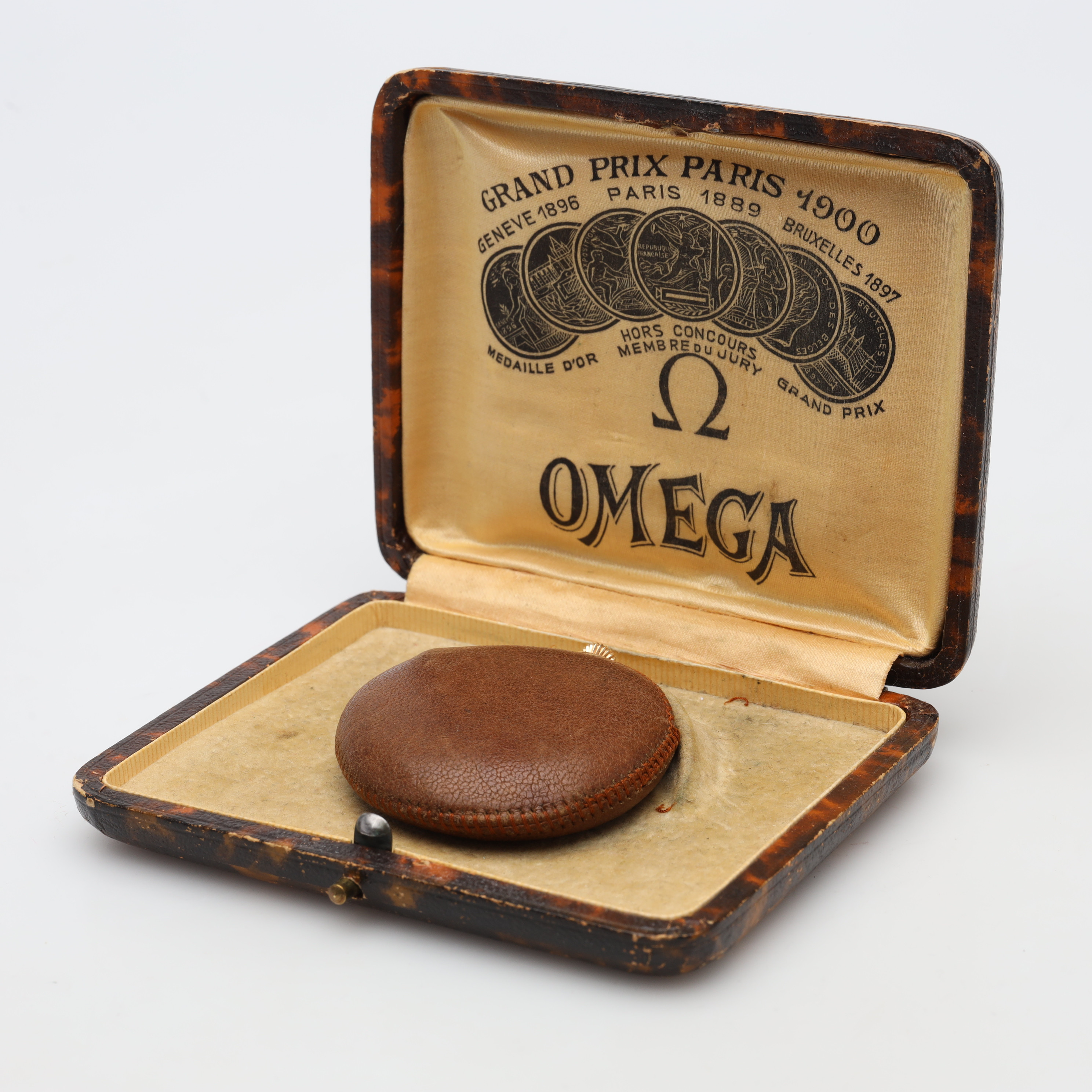 FICKUR, Omega, 14K guld/metall, bruttovikt ca 72,7 gram.