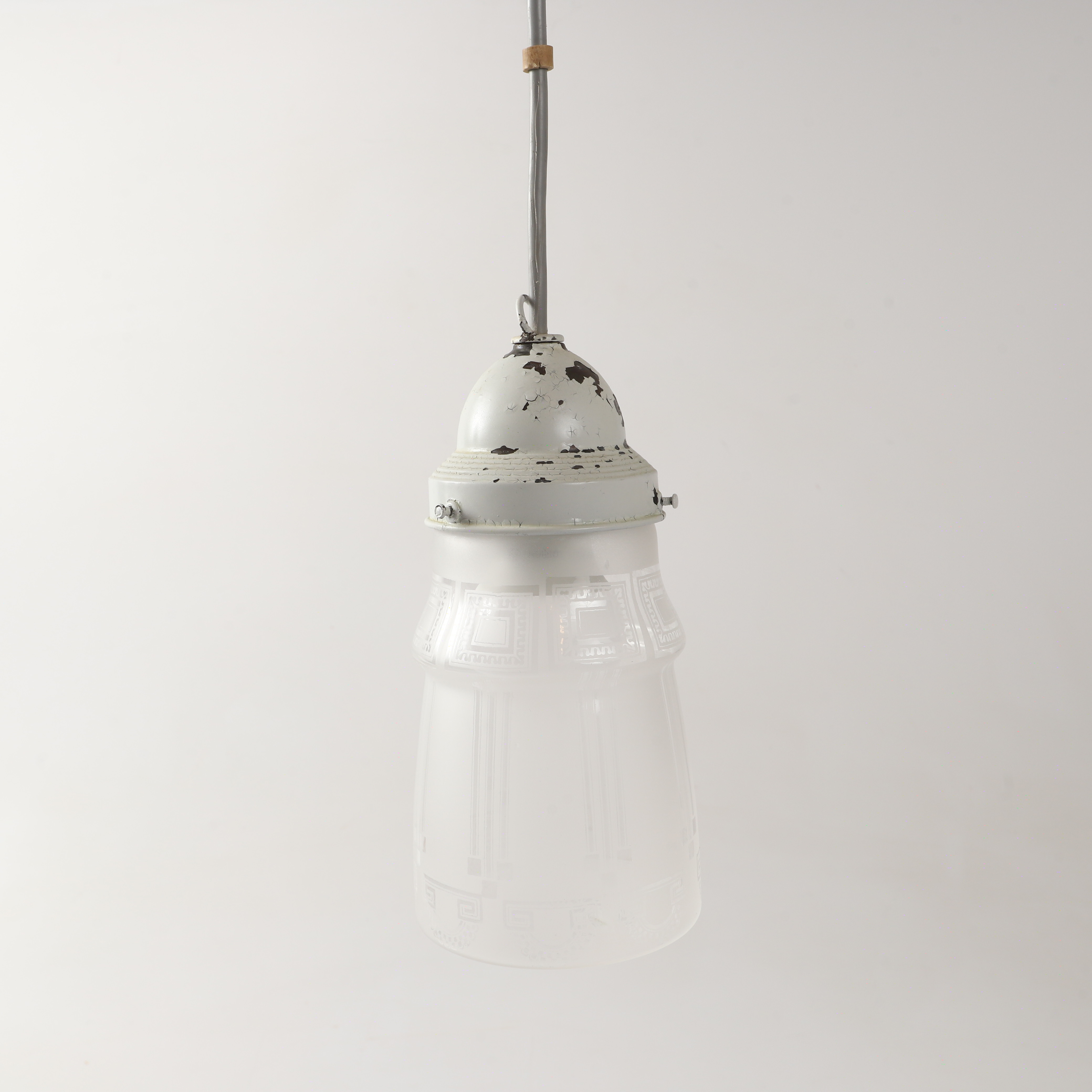 TAK-/FÖNSTERLAMPA, metall med glaskupa, 1900-tal.