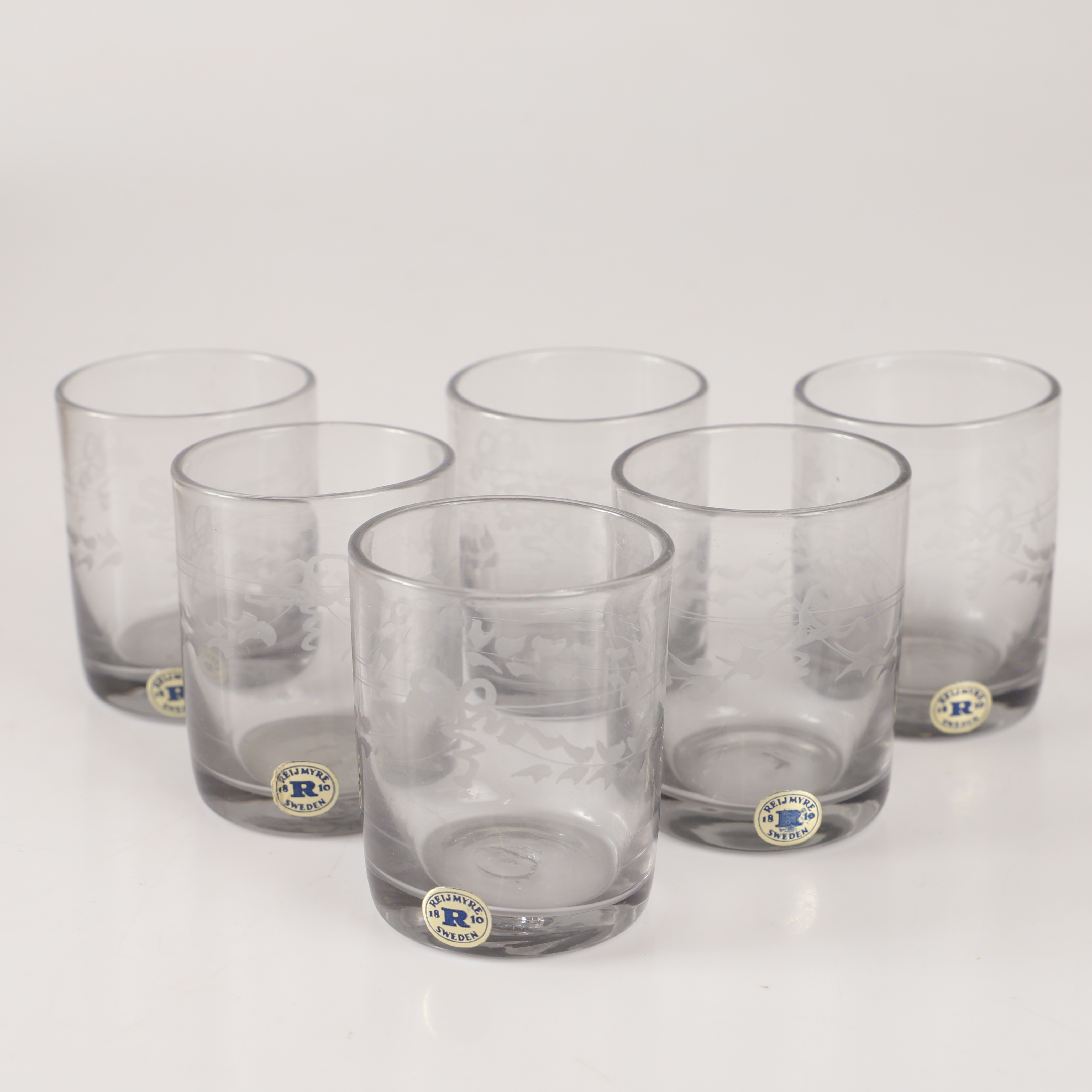 SELTERGLAS, 6 stycken, "Antik", Reijmyre.