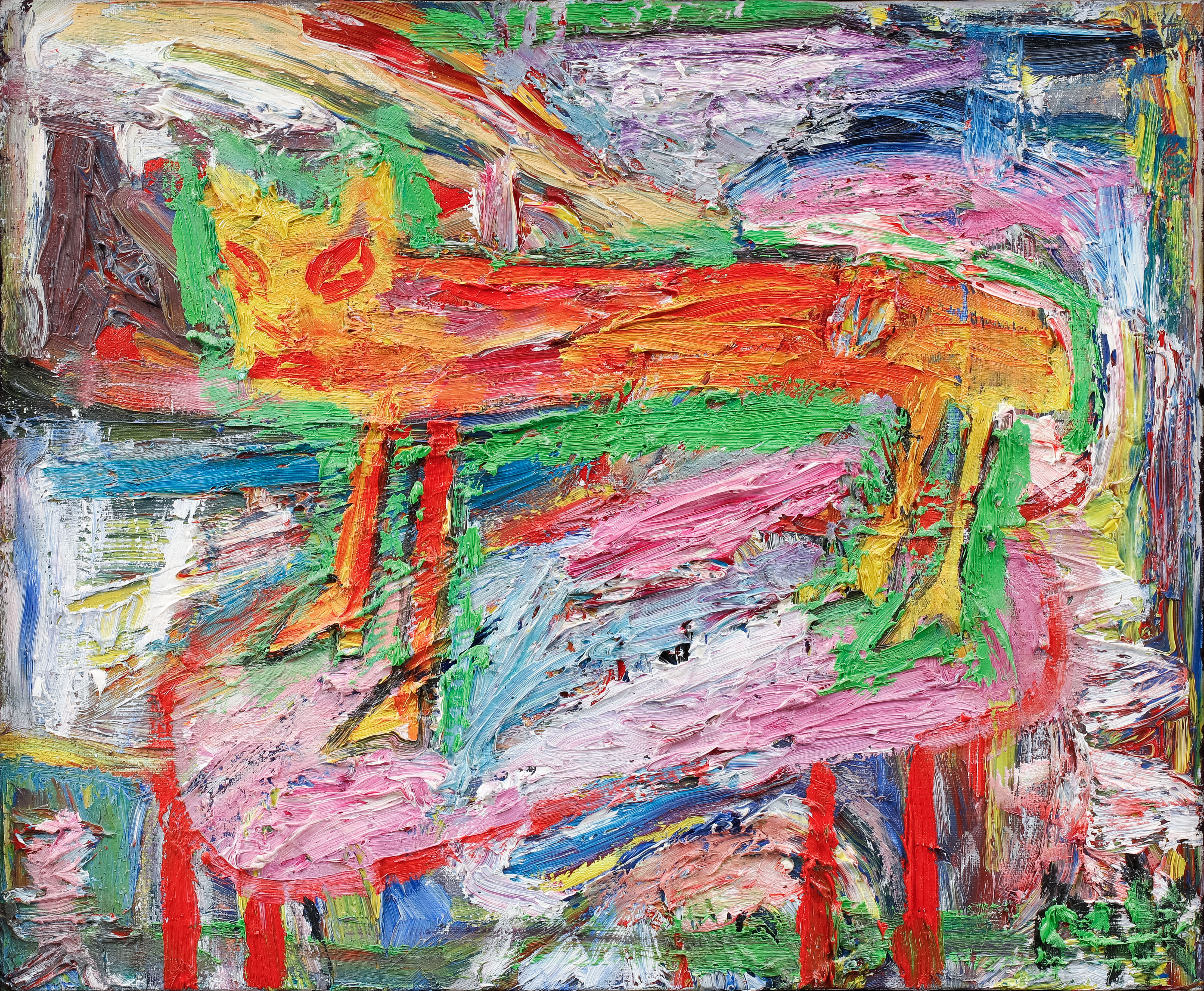 MAURITZ KARSTRÖM. ”Nr 9”. Olja på duk. Utförd 2001.