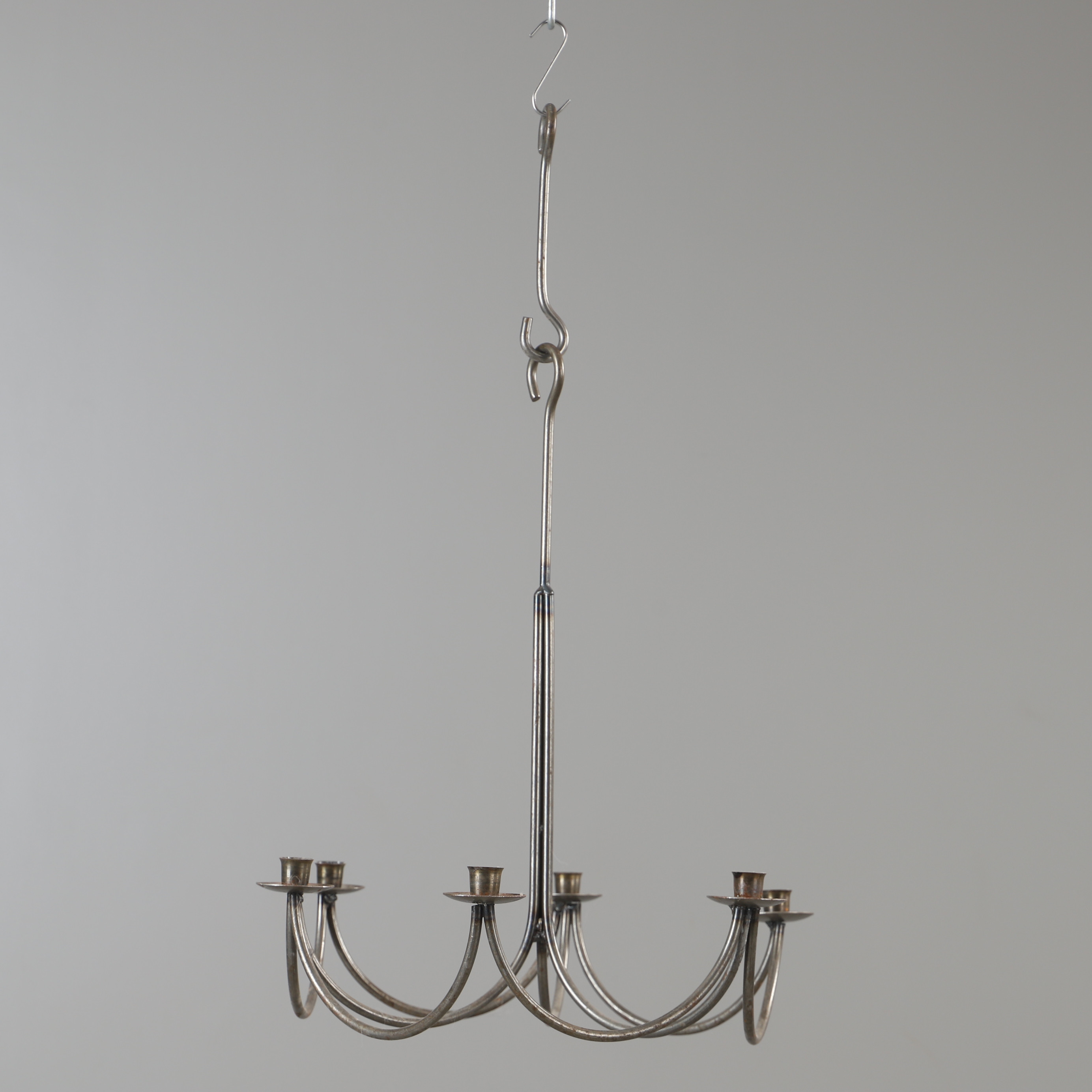 LJUSSKRONA, 6-armad, metall, 1900/2000-tal.