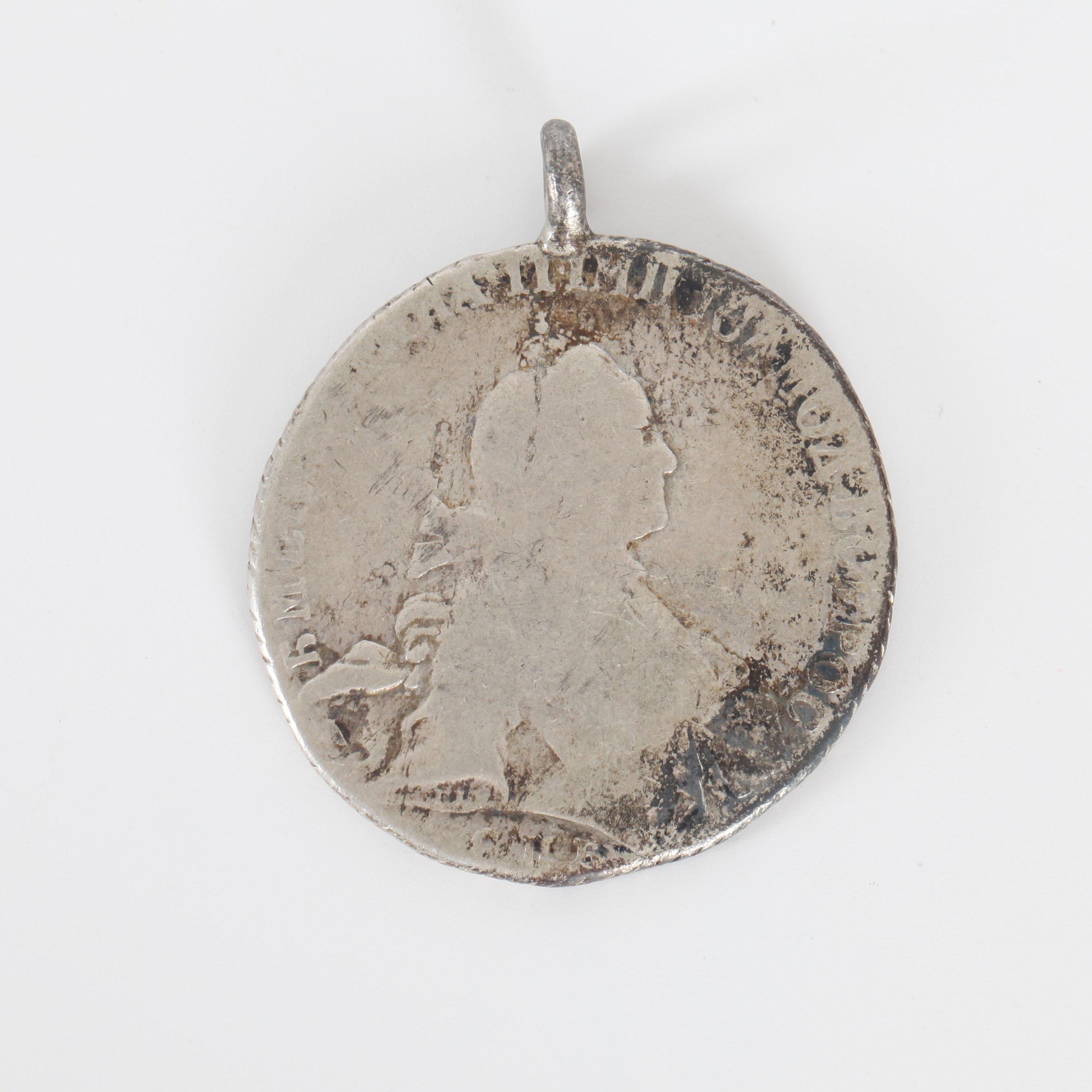 1 RUBEL 1790, Silver, Katarina II, Ryssland.