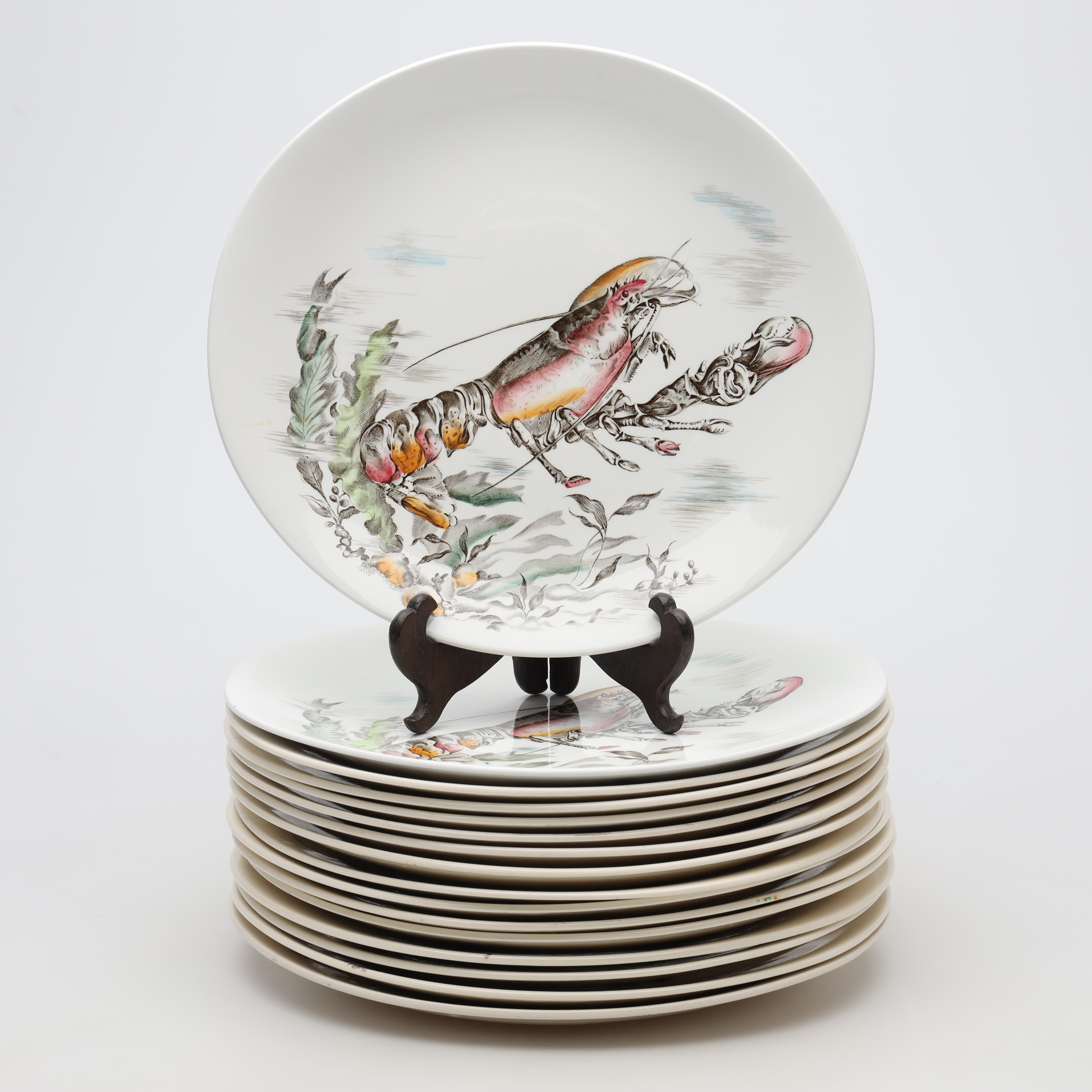 TALLRIKAR, 16 stycken, "Fish" samt Seafare", Johnson Bros, England.