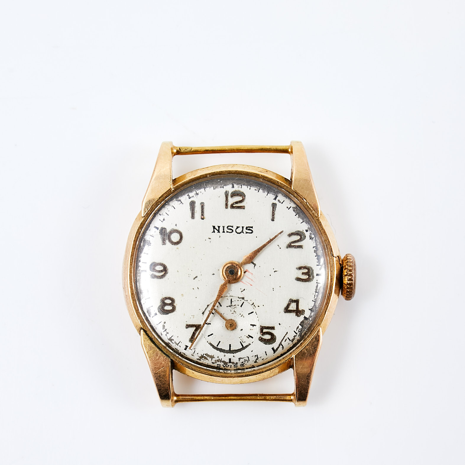 NISUS, (Swiss), boett i 18 k guld, ca 22 mm, omkring 1900-talets mitt.