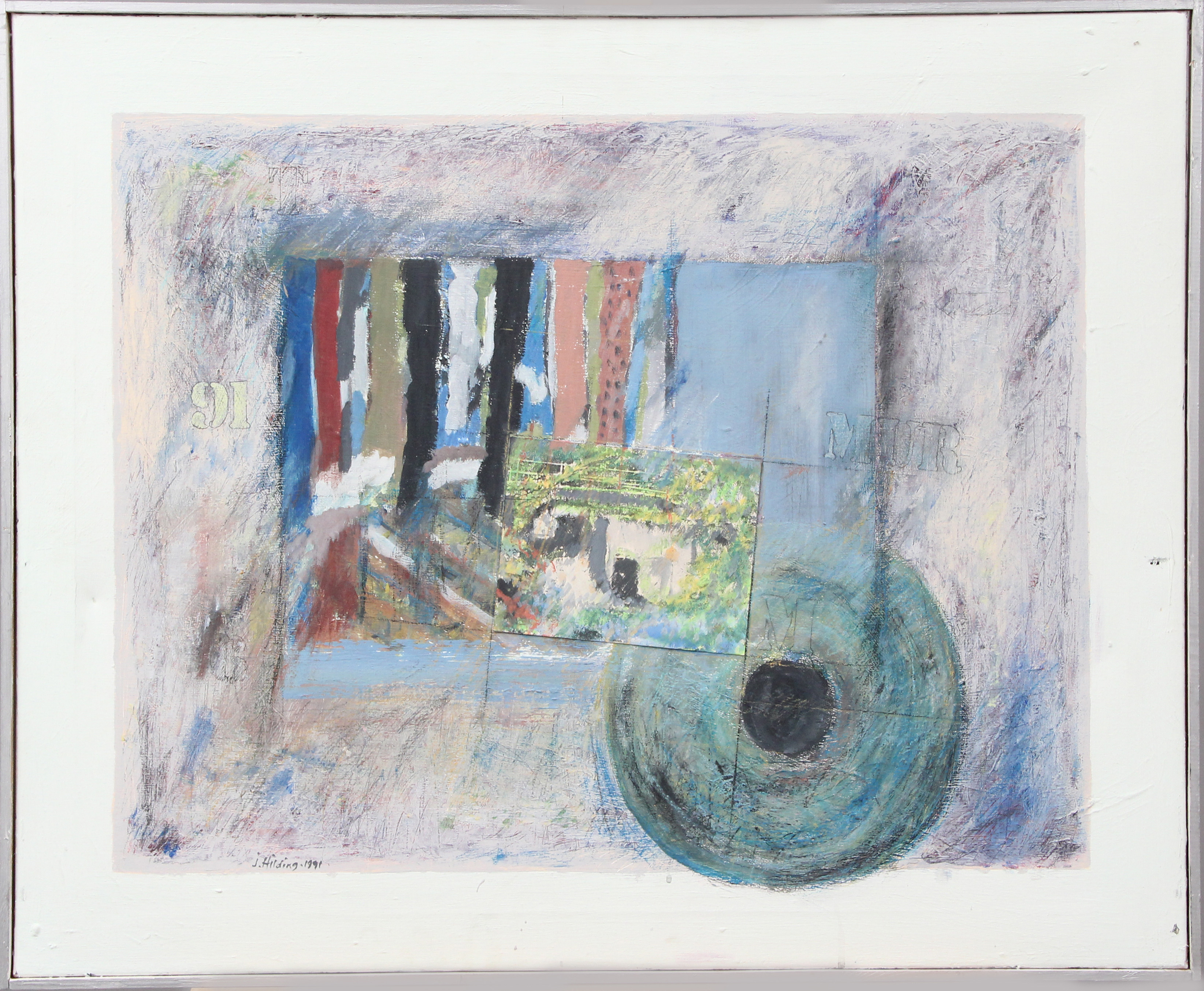 OIDENTIFIERAD KONSTNÄR. OLJA, på duk, signerad J Hilding, 1991.