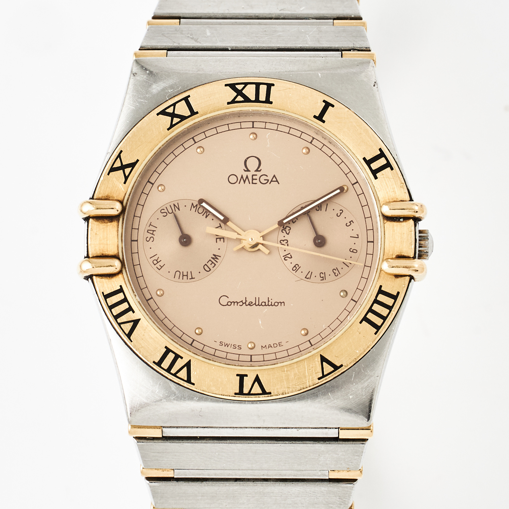 OMEGA, Constellation, "Uggla", armbandsur, 32,5 mm, stål/guld, ca 1986.