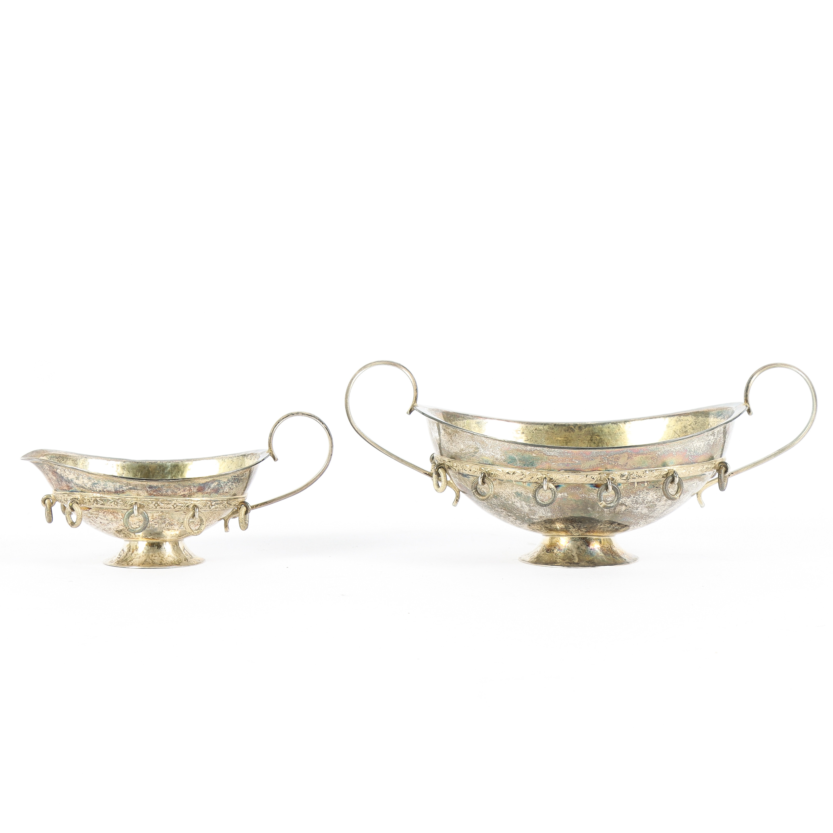 SOCKERSKÅL OCH GRÄDDKANNA silver.