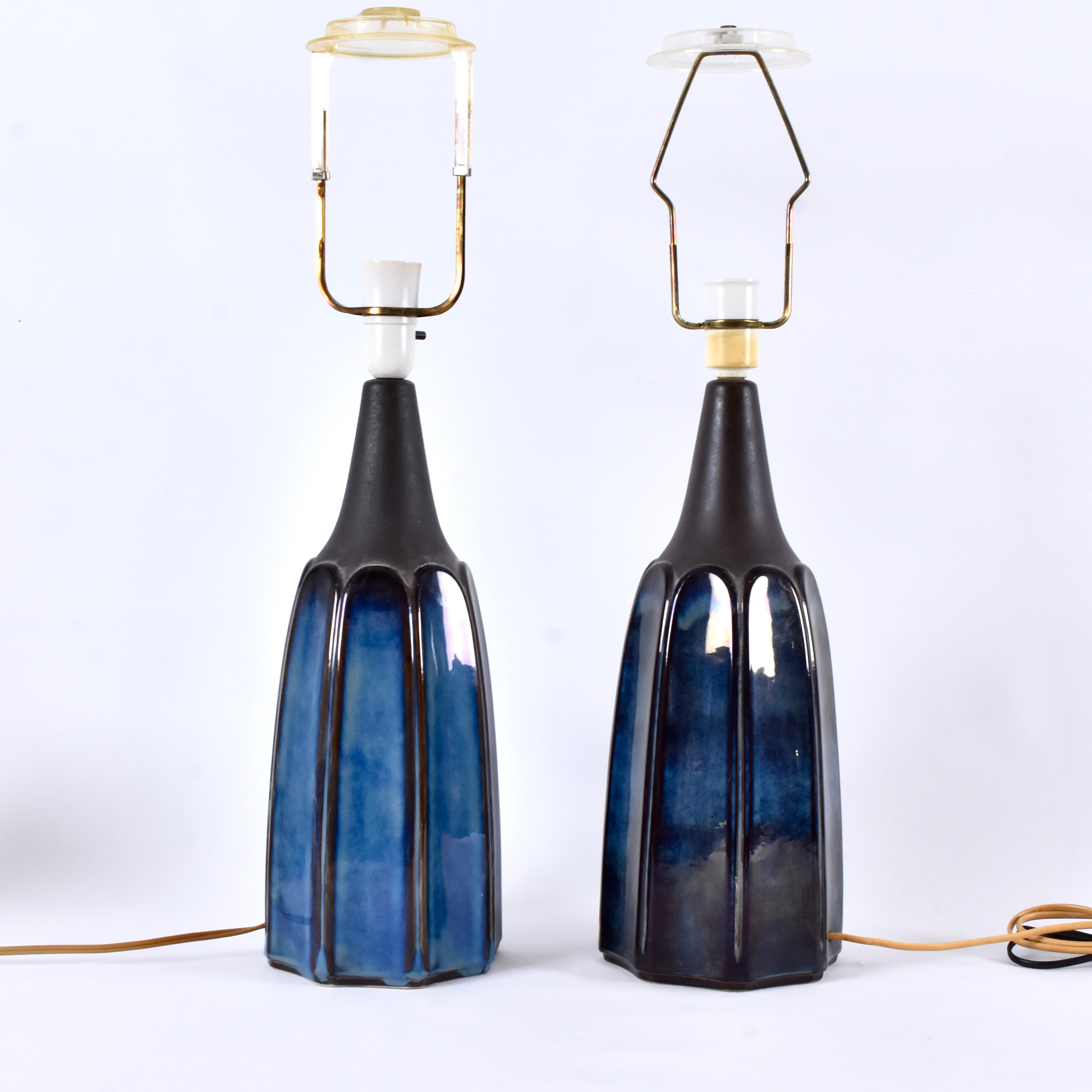 EINAR JOHANSEN. Bordslampor, 1-par, Søholm, keramik, Danmark, 1900-talets mitt.