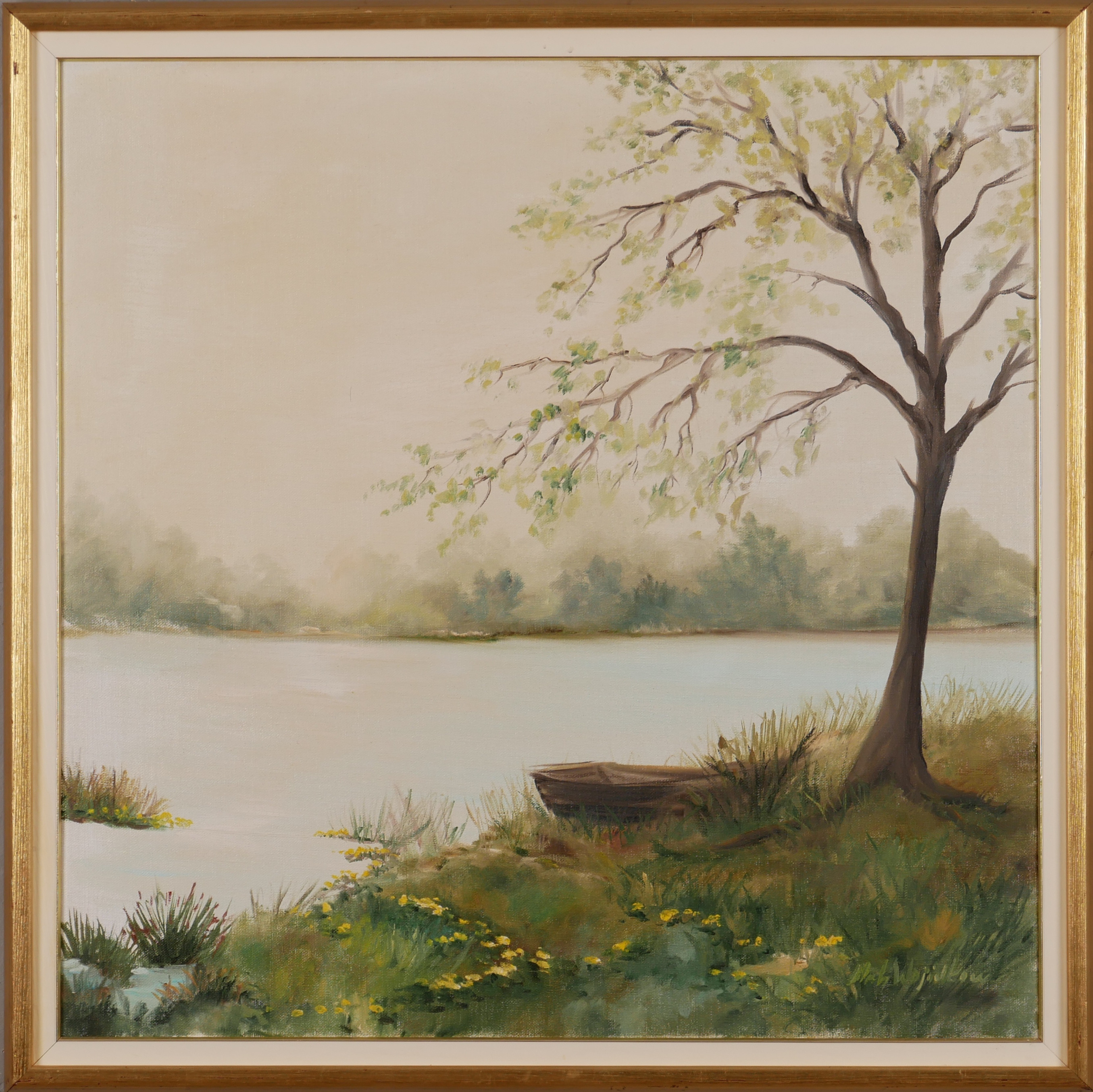 MATS WOJIDKOW. Landskap med eka, olja på duk, signerad.