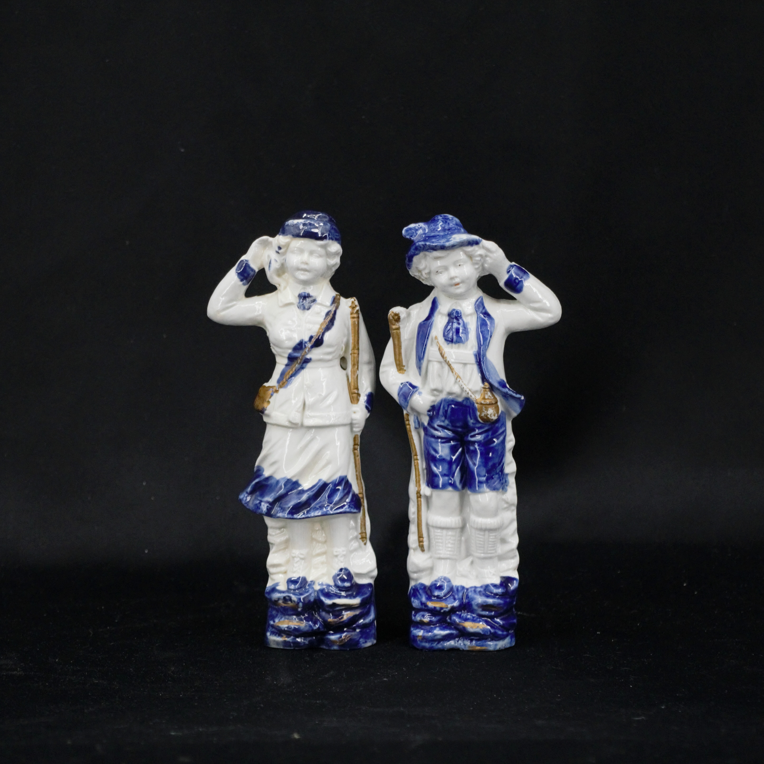 FIGURINER, 2 st. jaktpar, troligen Tyskland, förra sekelskiftet.