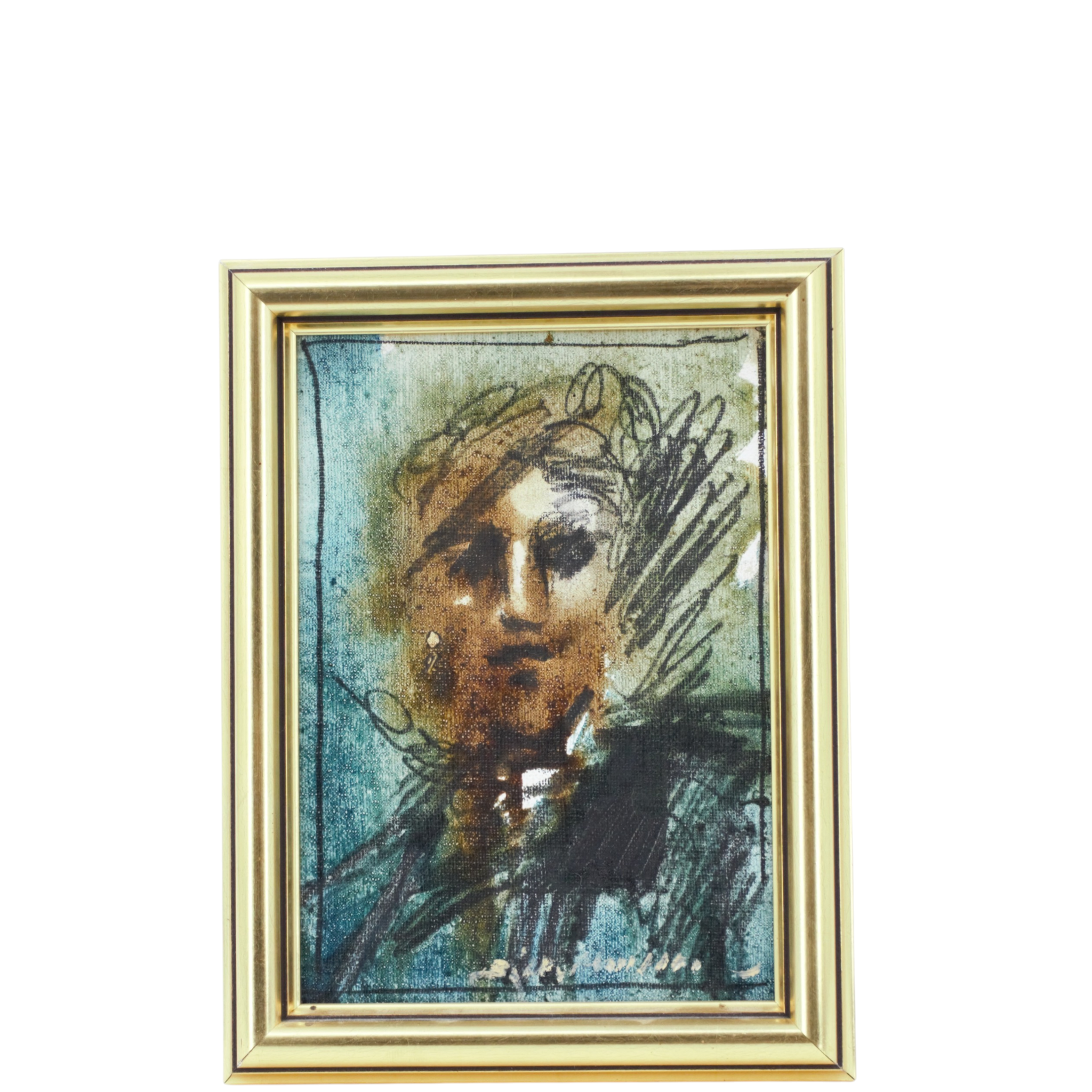 BO ÅKE ADAMSSON. Olja på duk, porträtt, signerad.