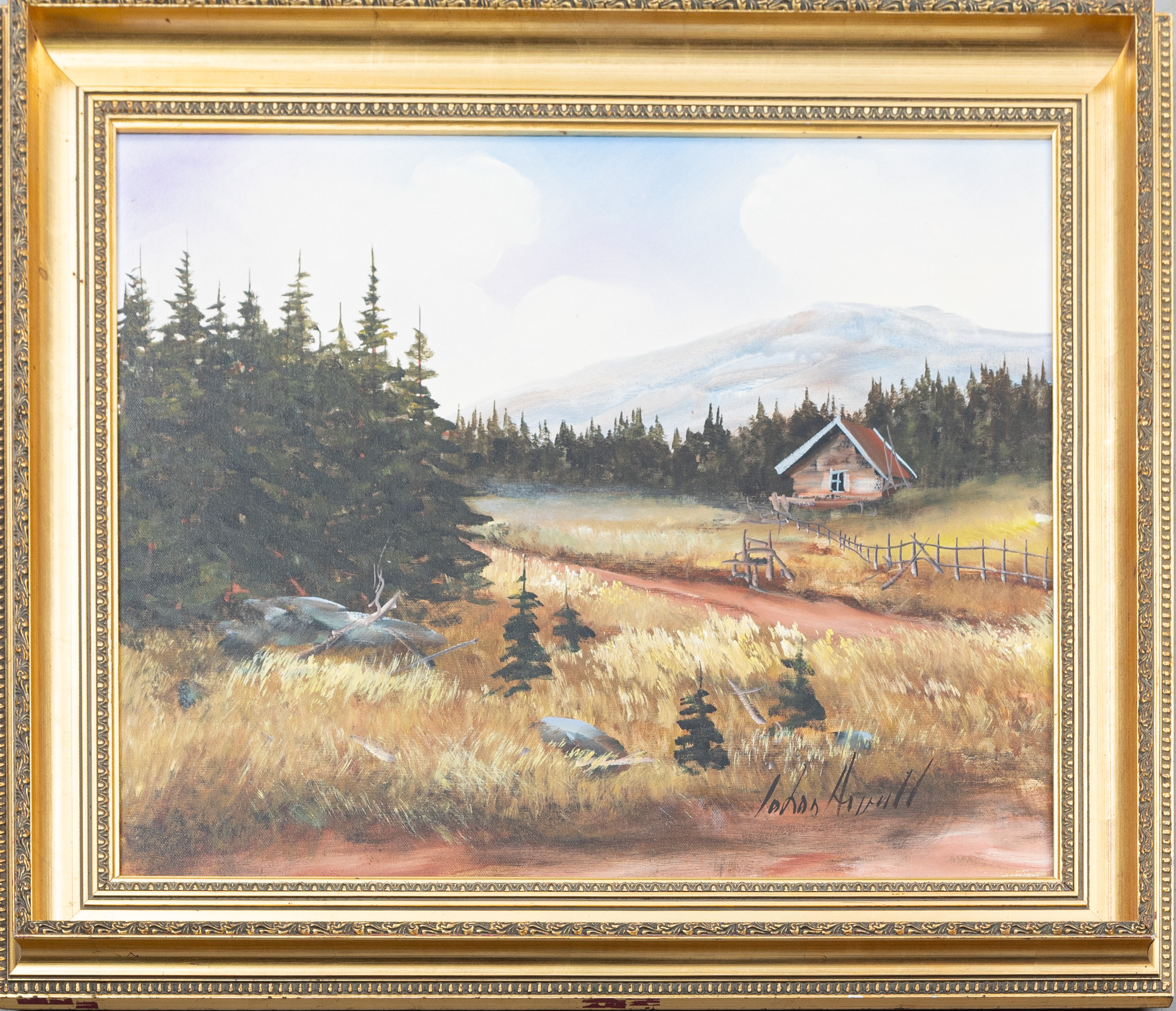JOHAN ARVALL. Olja på duk, signerad.