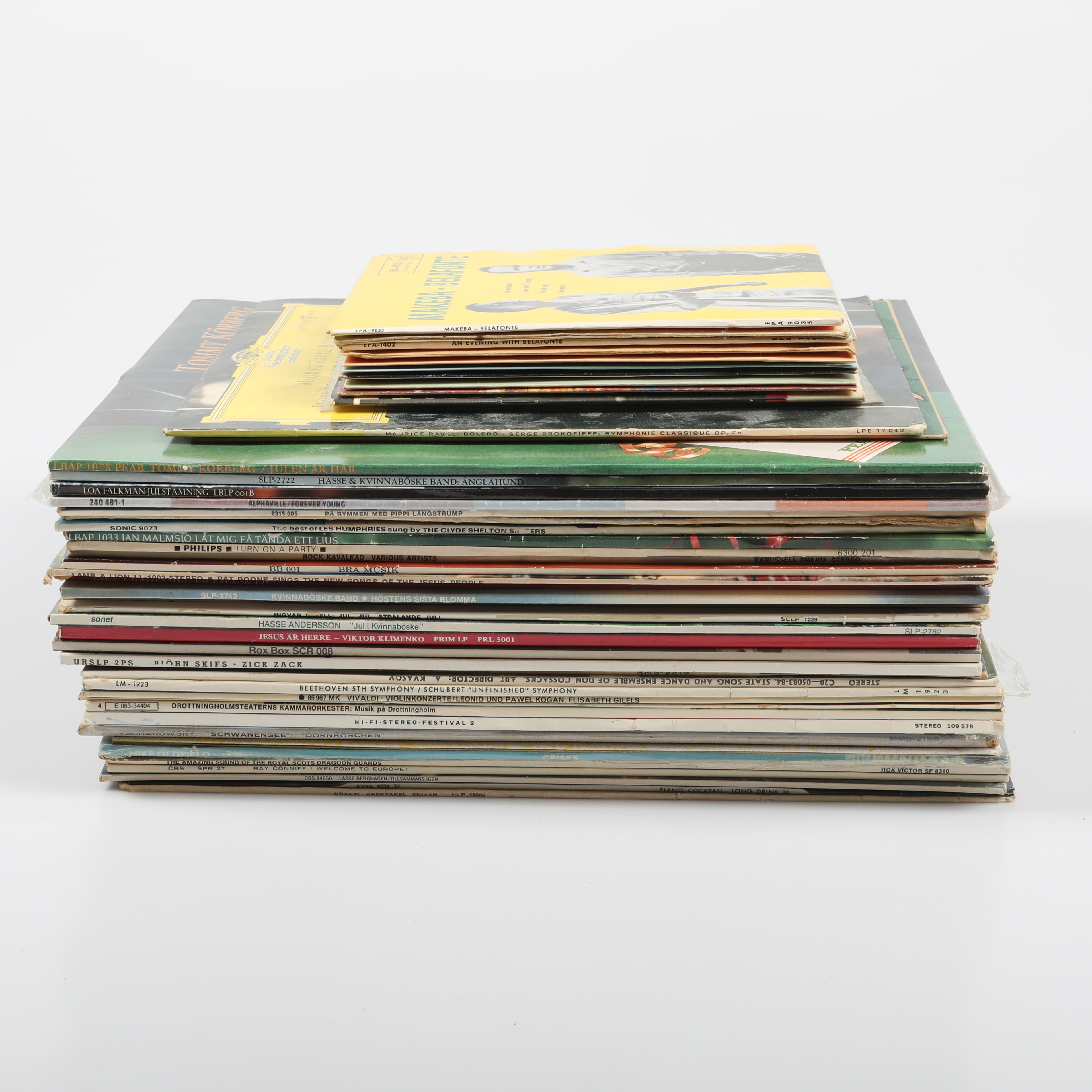 VINYLSKIVOR, 50 stycken, 1970/1990-tal.