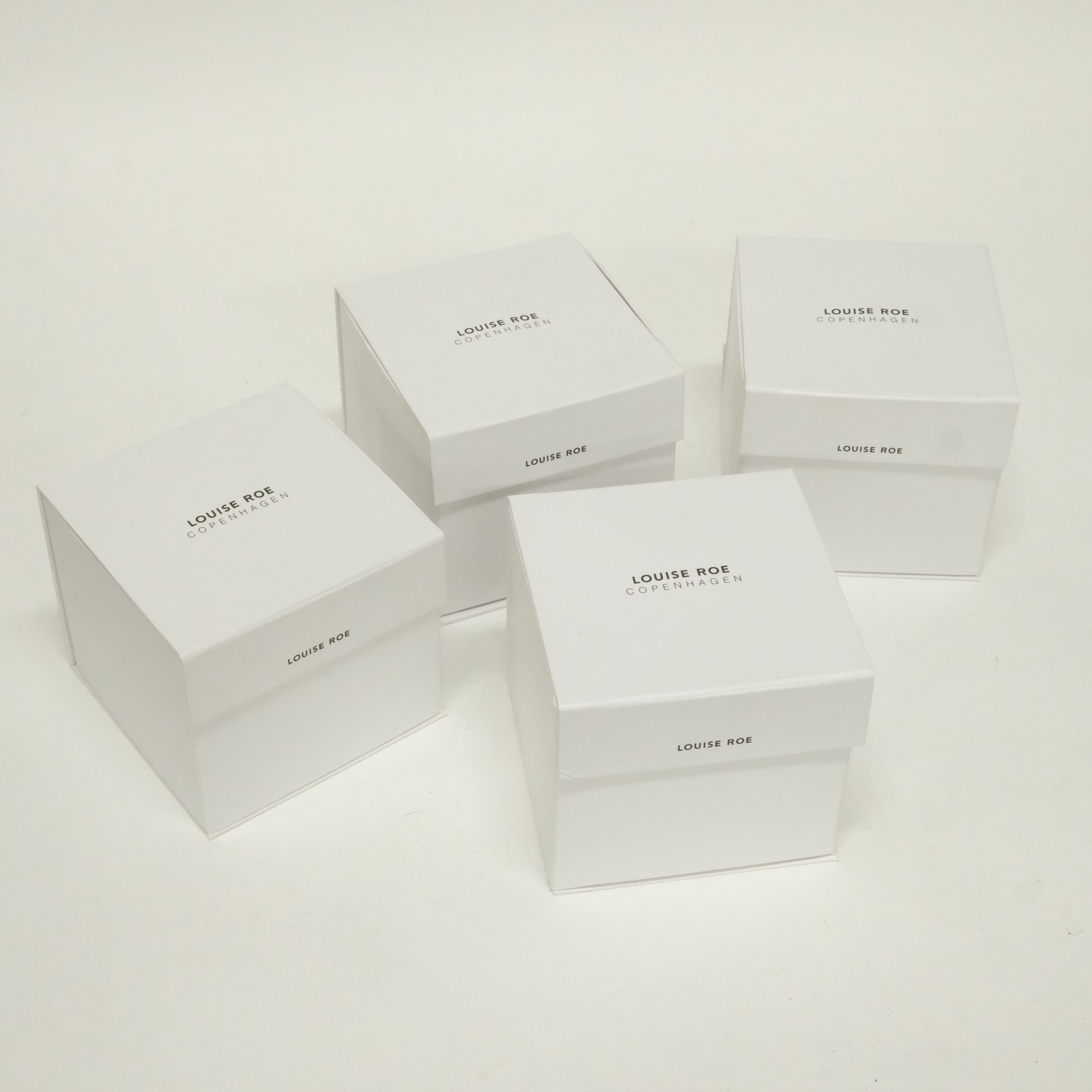 LOUISE ROE. LJUSSTAKAR, STEN OCH KOPPAR, 4 STYCKEN, DANMARK.