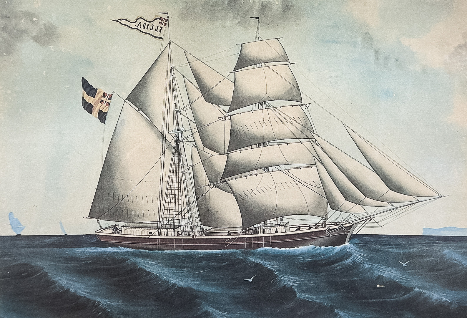 TRYCK, "Skonerten Ellida", 1900-tal.