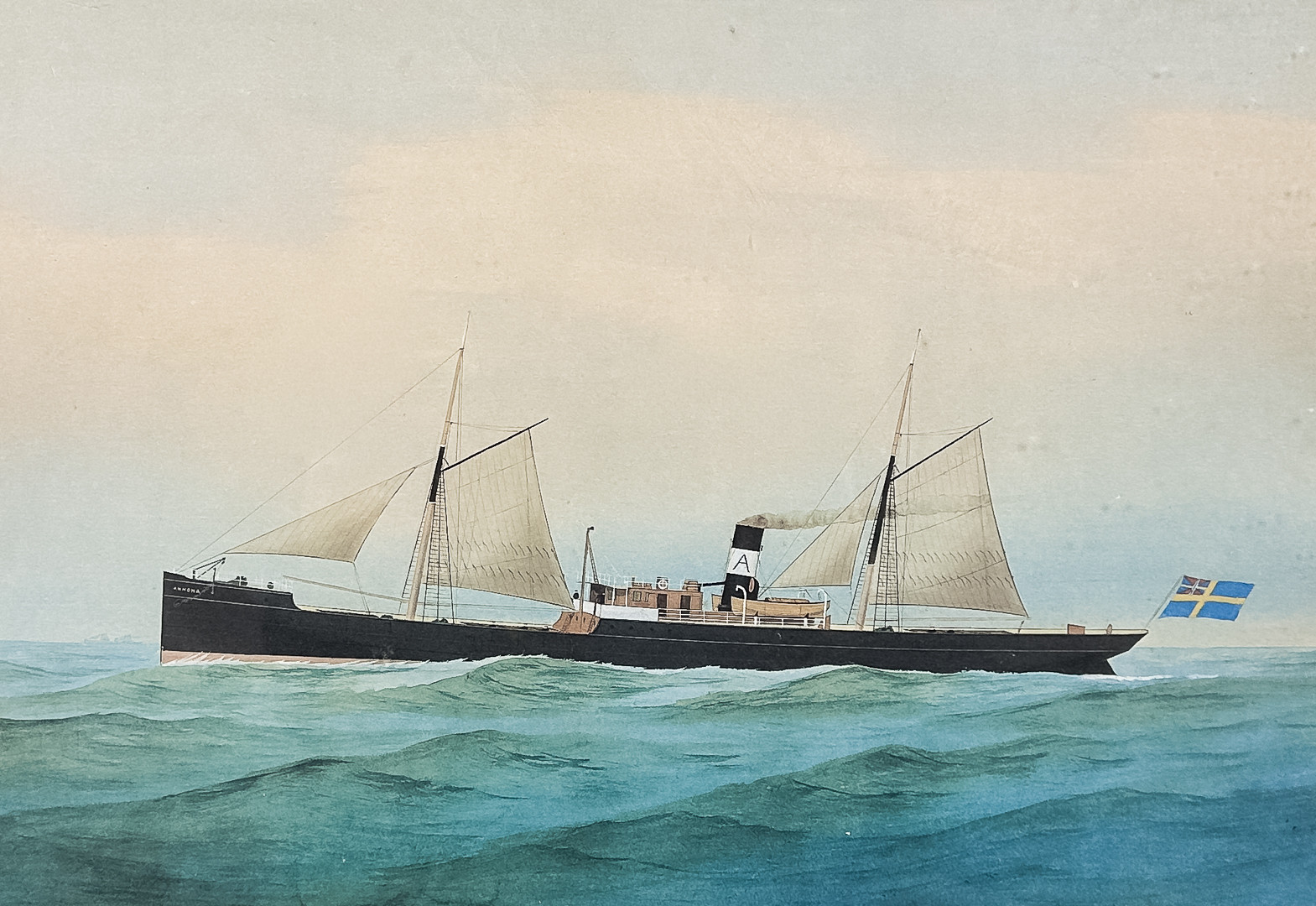 TRYCK, "Ångskonerten Annona". 1900-tal.