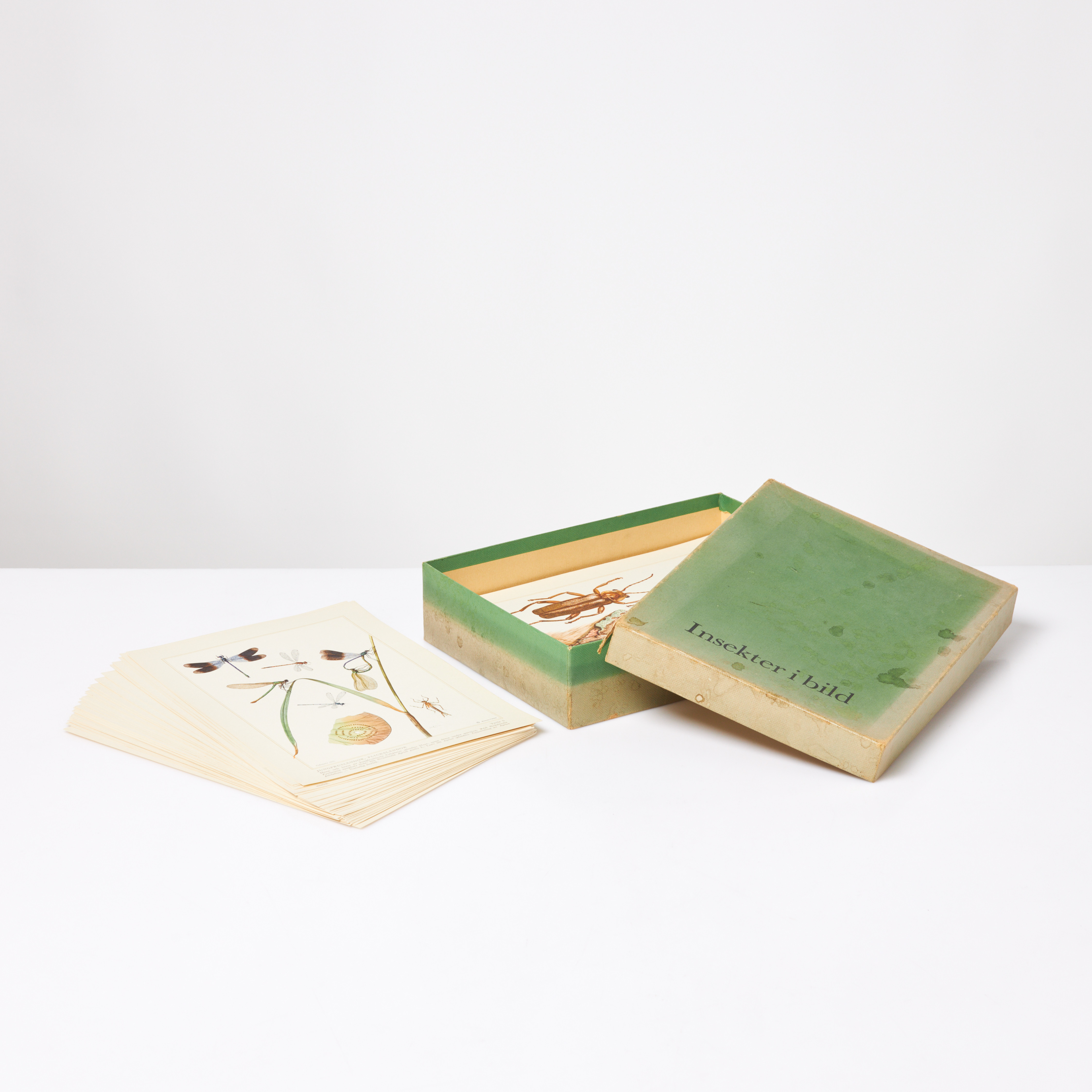 INSEKTER I BILD. ca 130 st lösa färgtryck, ej komplett, i originalkassett.
