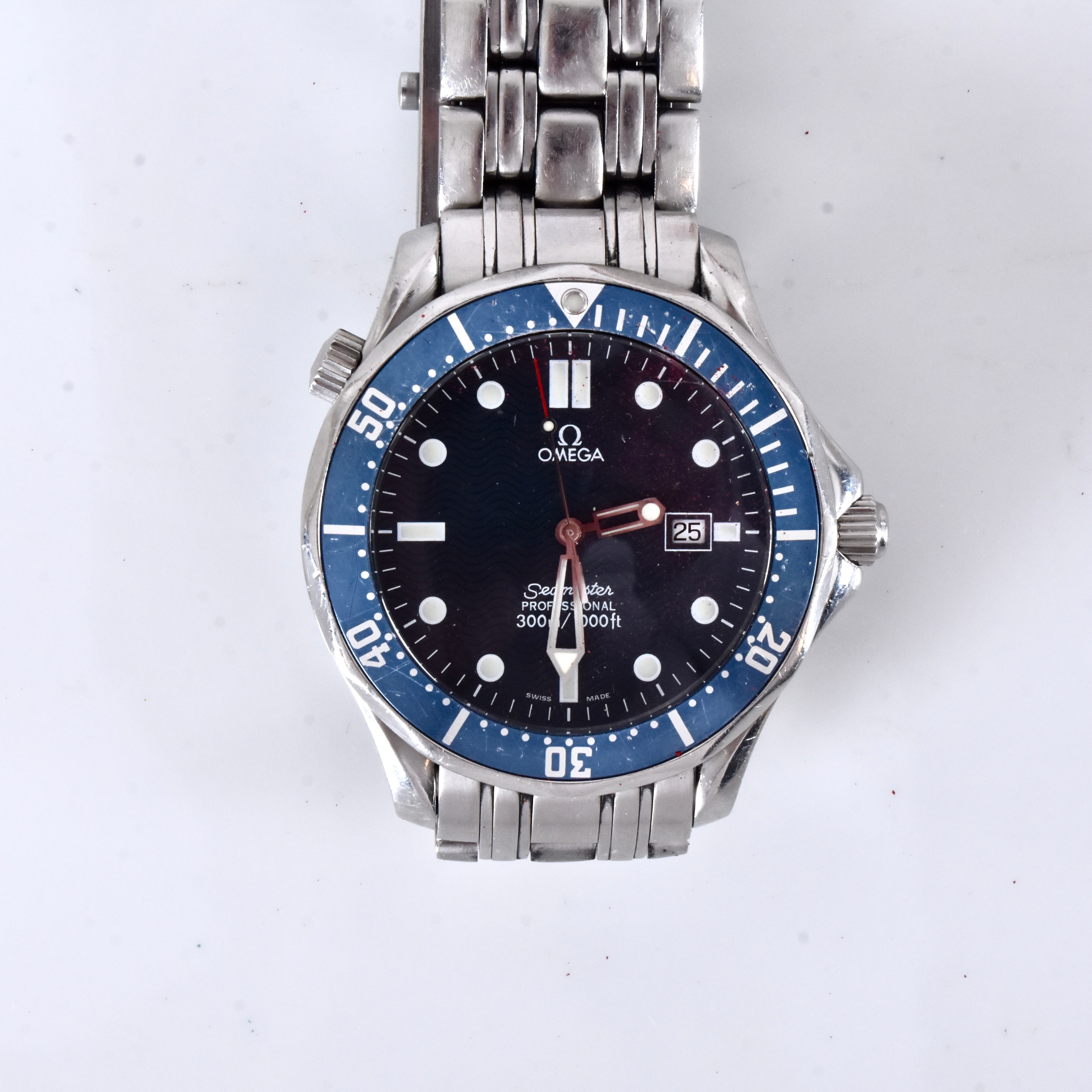 HERRAMBANDSUR, stål, Omega Seamaster, Professional 300 Quartz.